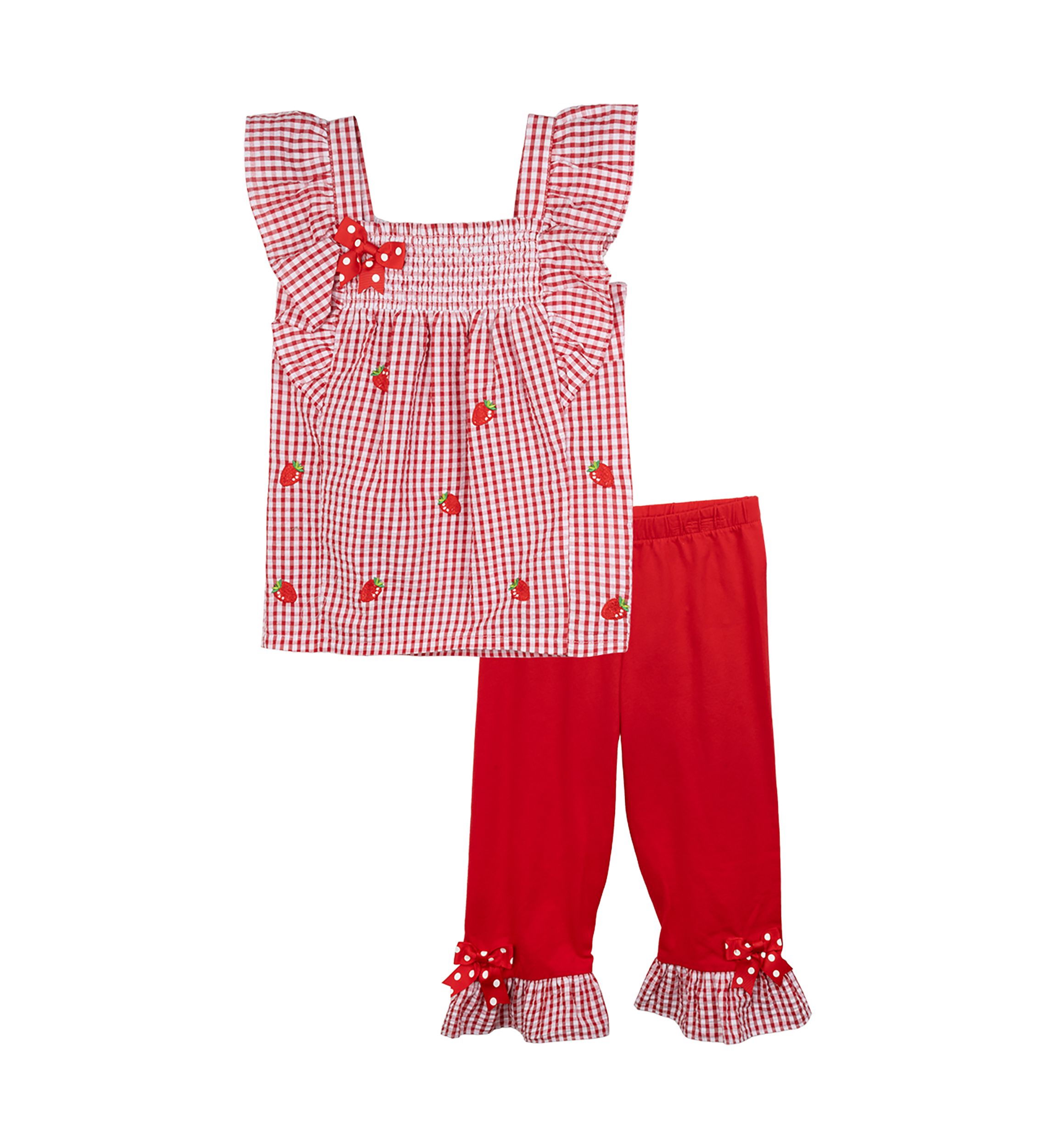 Toddler Girls Seersucker Strawberry Set