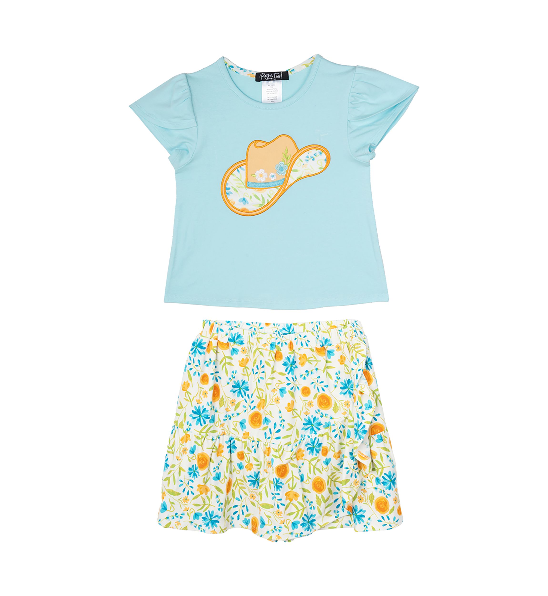 Toddler Girls Cowboy Hat Skort Set