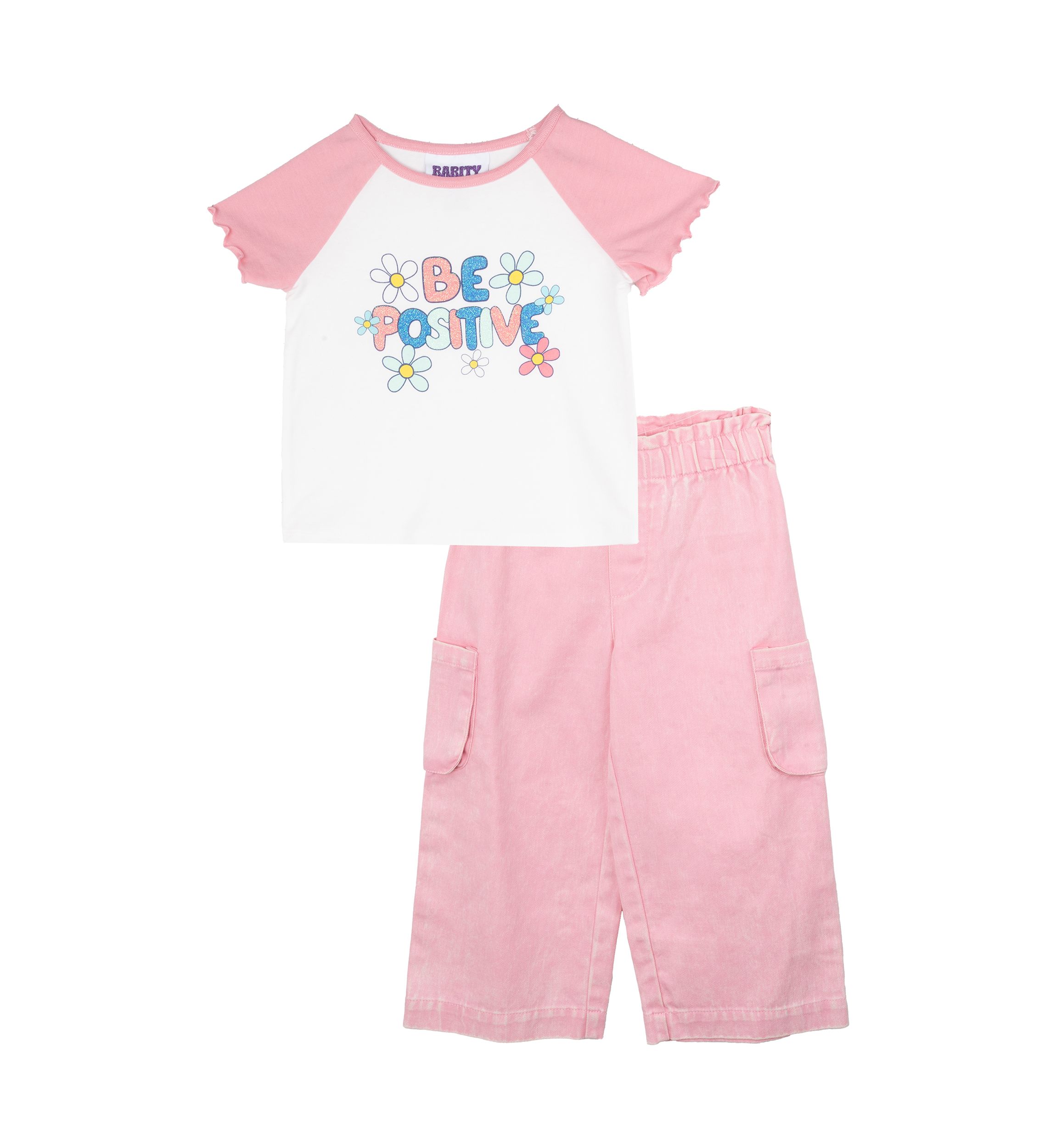 Toddler Girls Graphic T-Shirt and Cargo Joggers Set
