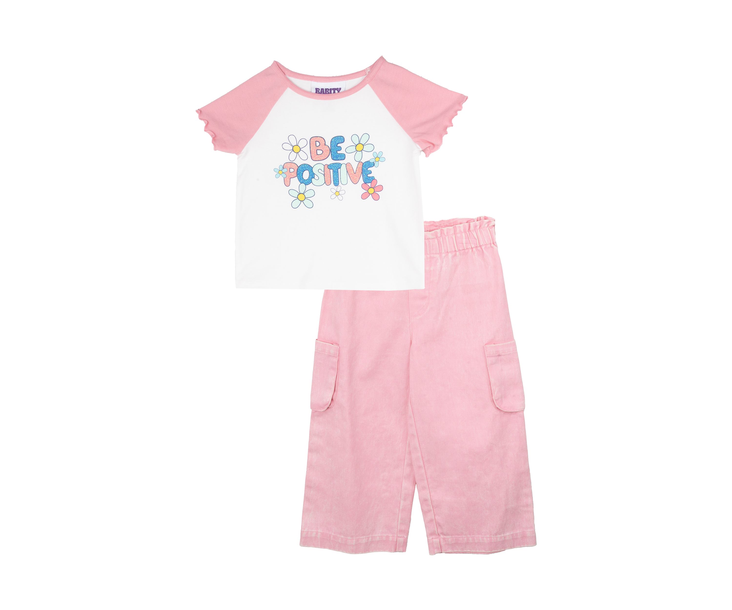 Toddler Girls Graphic T-Shirt and Cargo Joggers Set