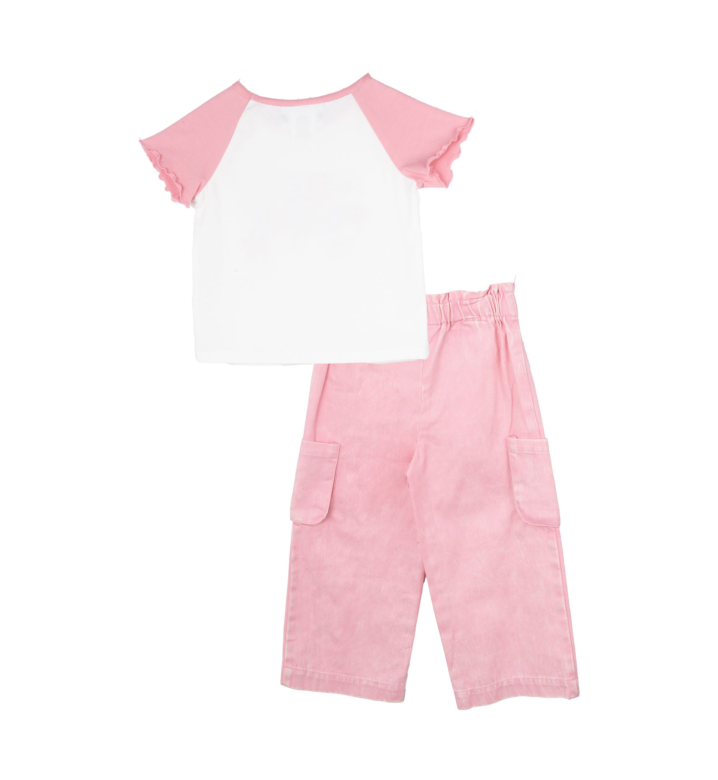 Toddler Girls Graphic T-Shirt and Cargo Joggers Set