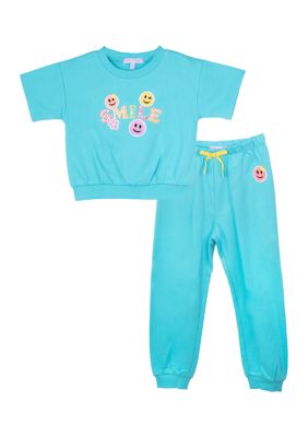Rare Editions Toddler Girls French Terry Joggers Set