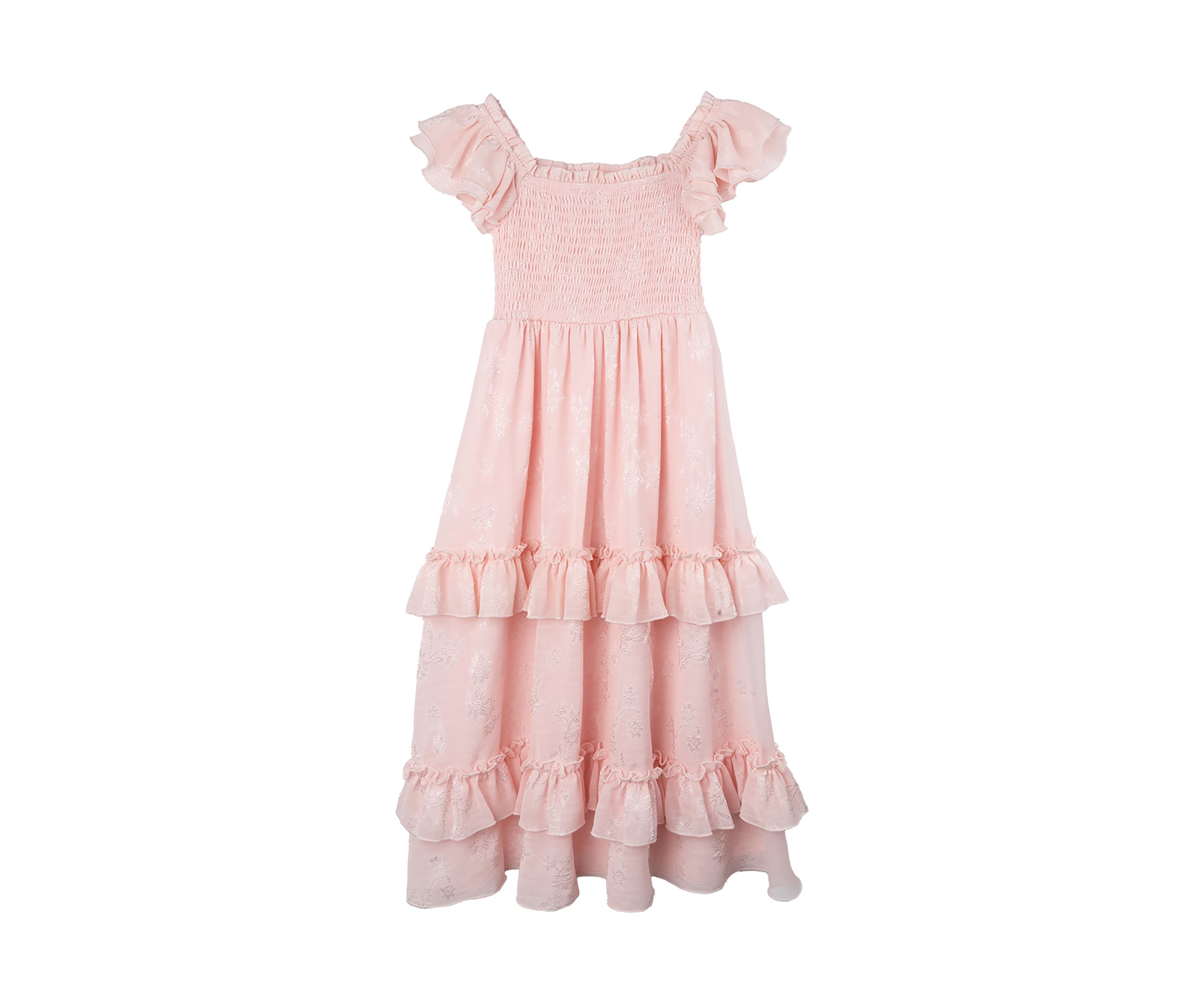 Toddler Girls Floral Printed Shirred Dress
