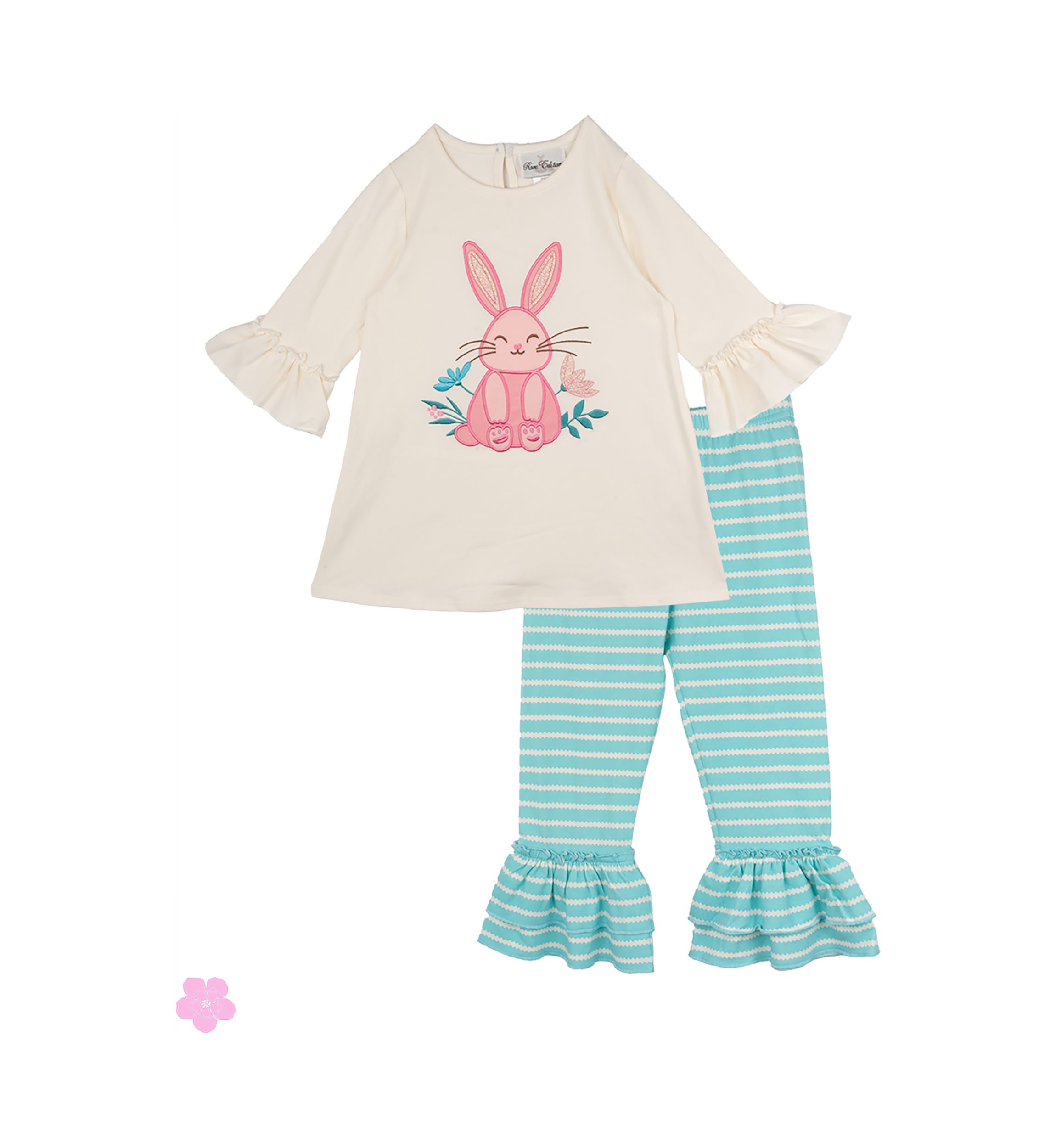 Toddler Girls Solid Knit Bunny Set