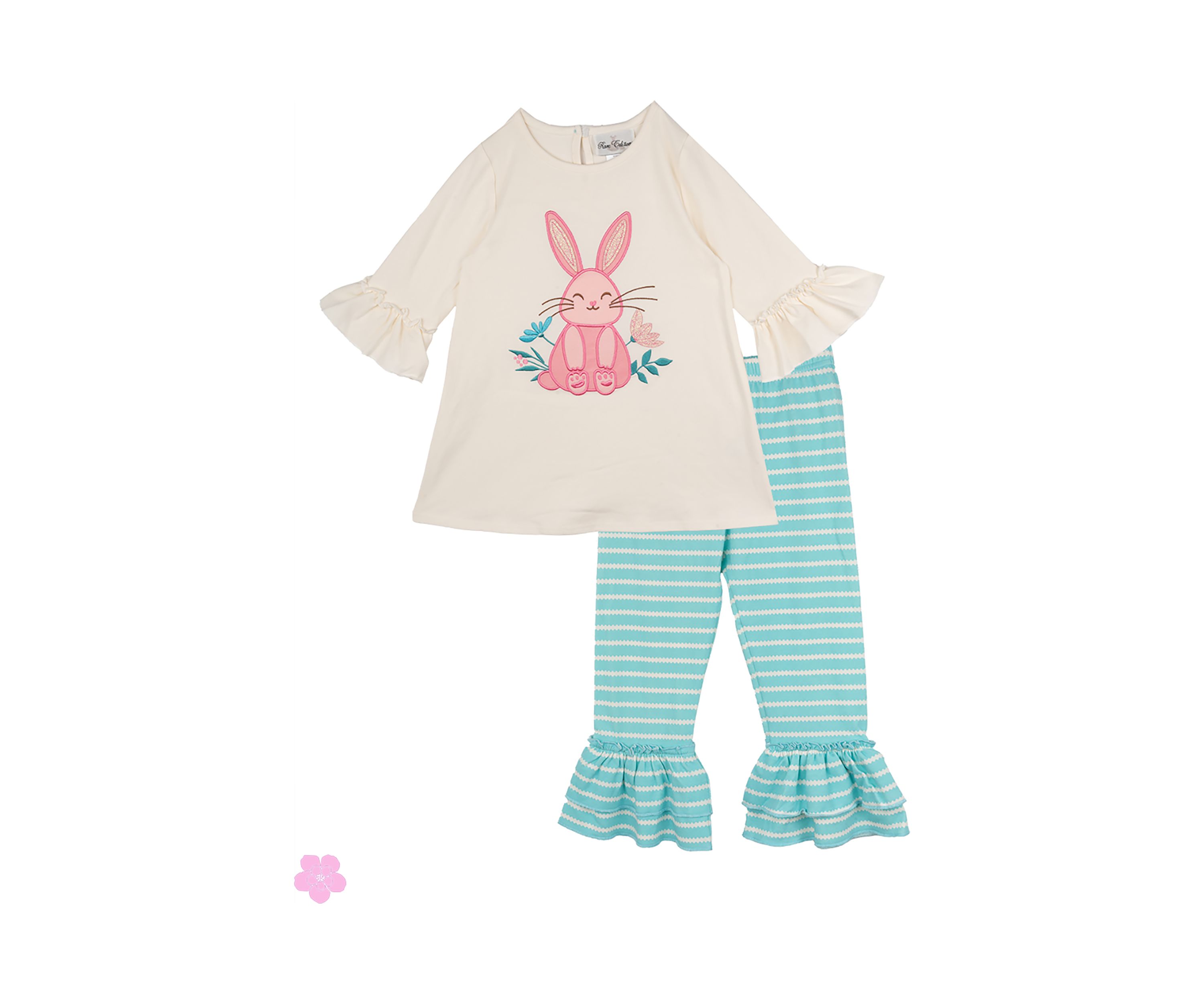 Toddler Girls Solid Knit Bunny Set
