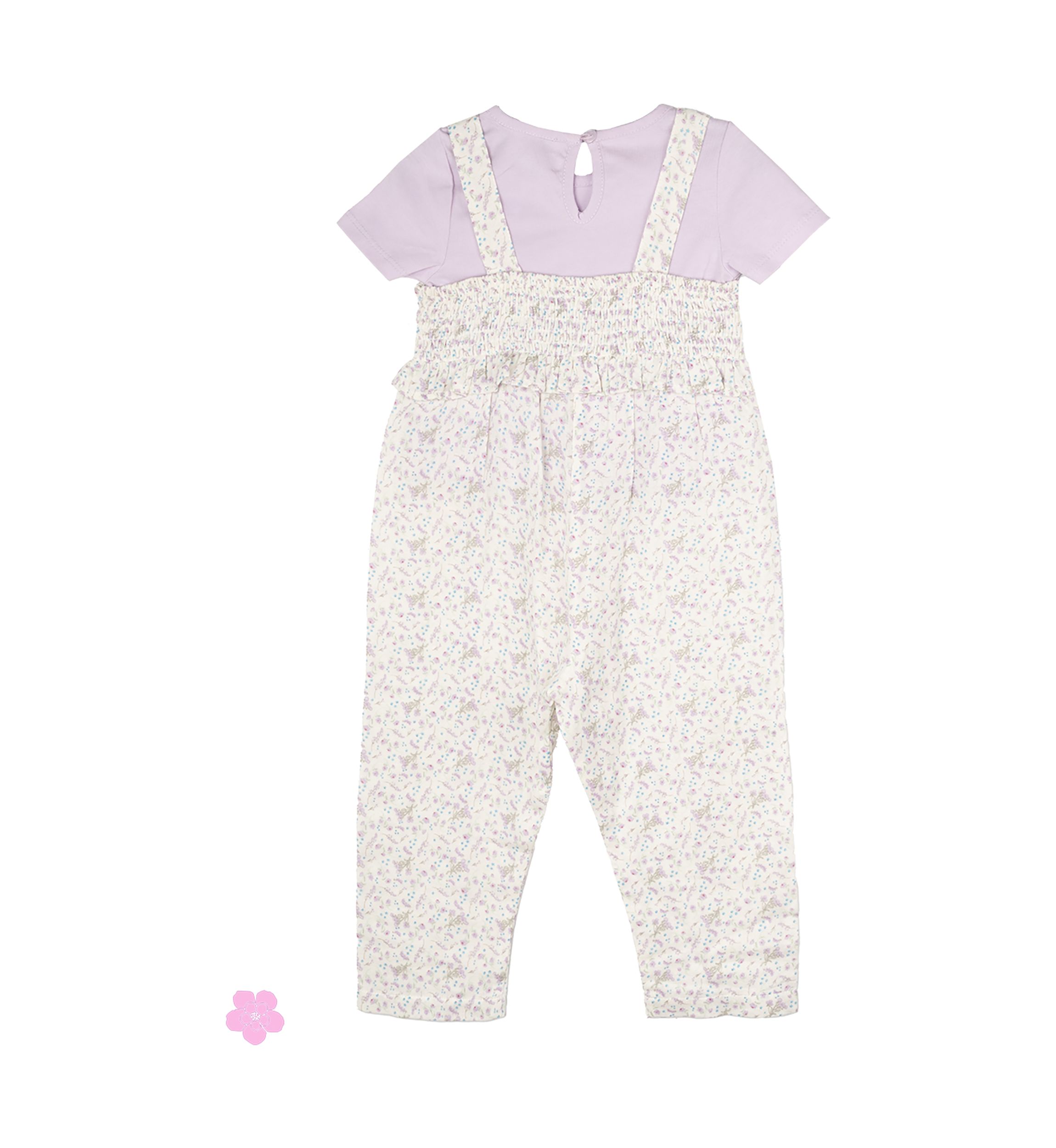 Toddler Knit Top and Printed Jumpsuit Set