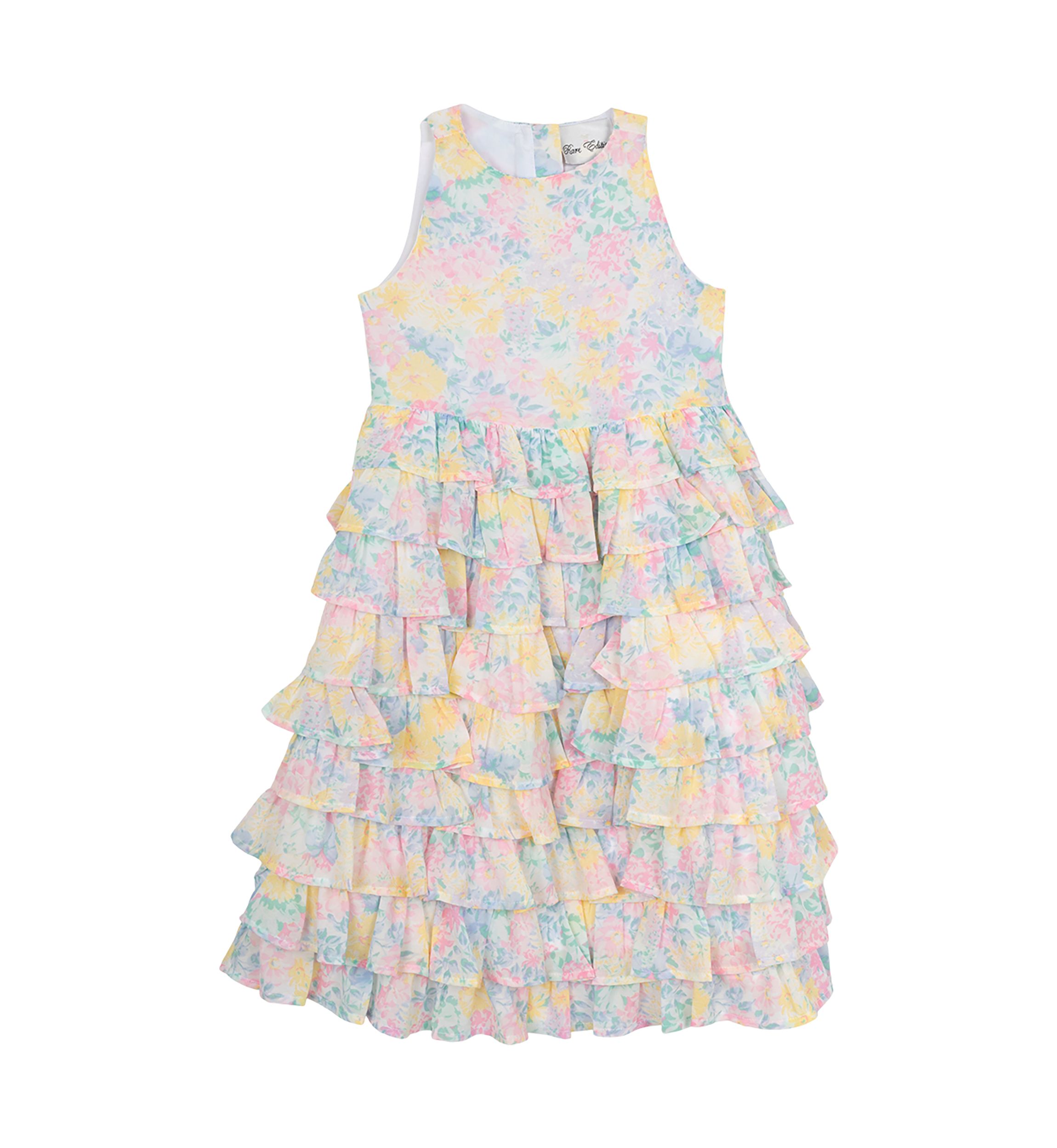 Toddler Girls Floral Ruffle Maxi Dress