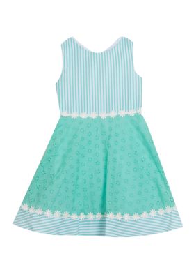 Rare Editions Toddler Girls Mint Eyelet Seersucker Dress | belk