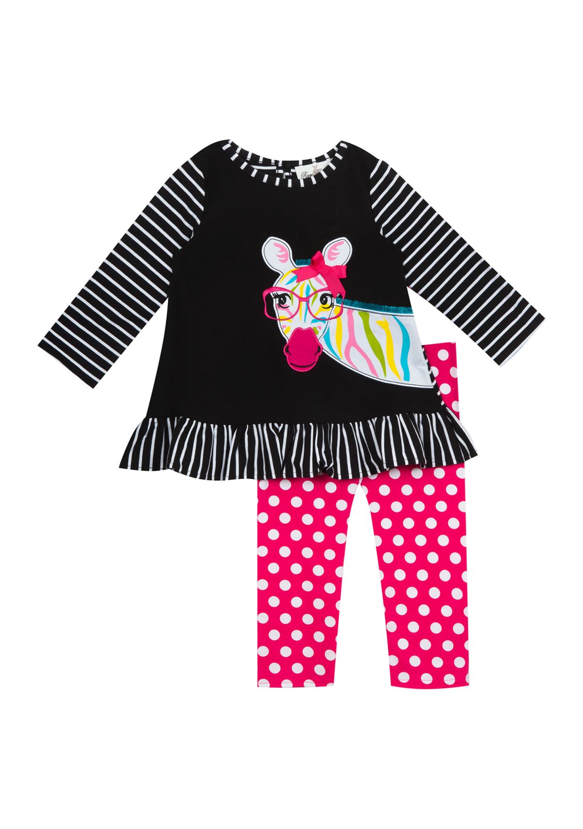 Toddler Girls Zebra Dot Leggings Set 
