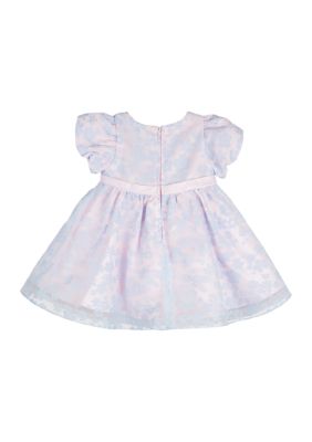 Rare Editions Baby Girls Satin Floral Printed Organza Dress belk