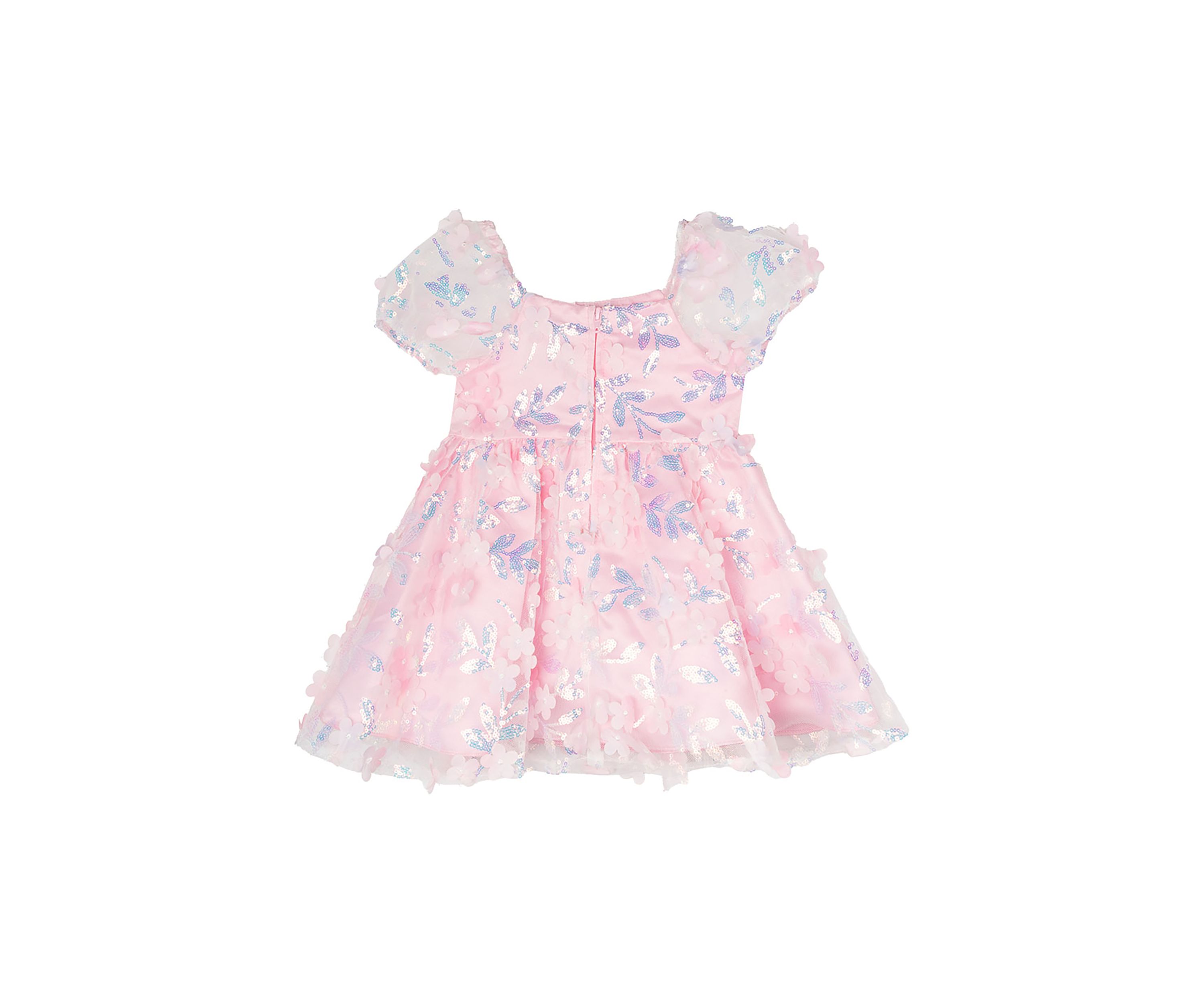 Baby Girls 3D Flower Sequin Dress
