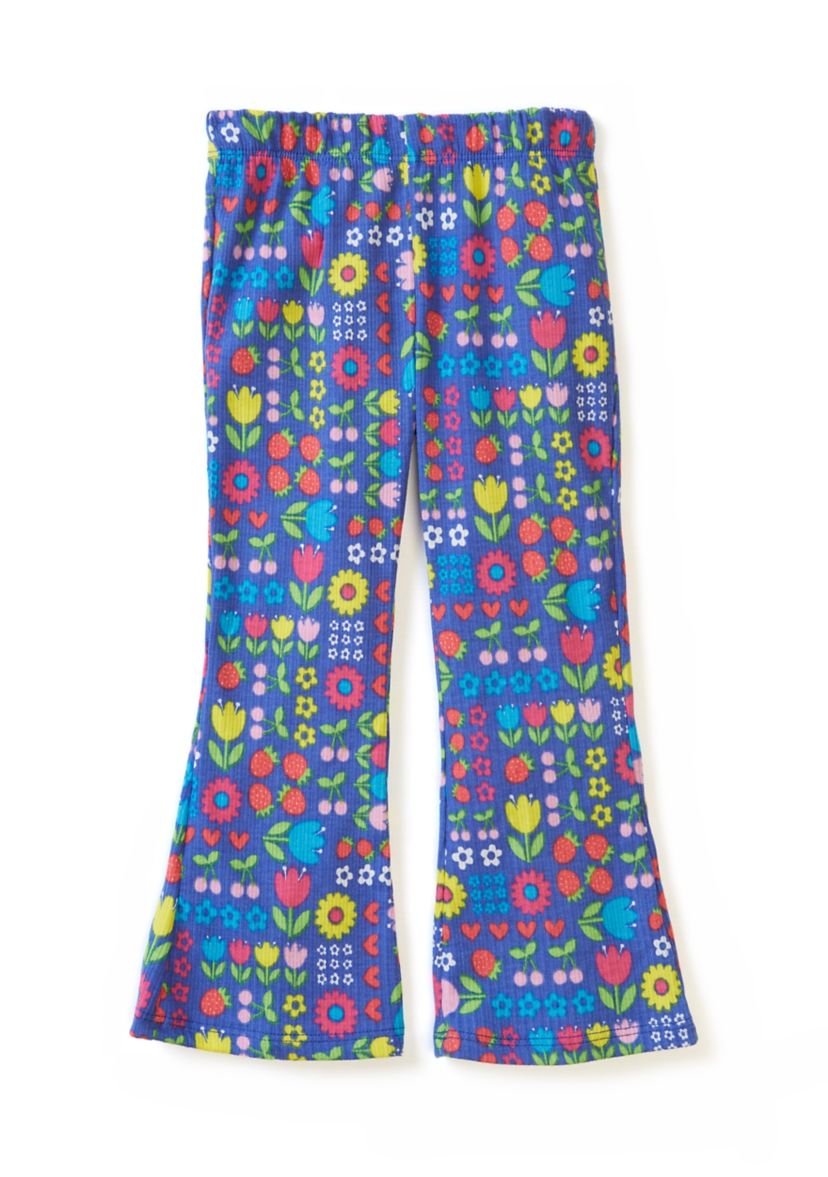 Baby Girls Bloom Graphic Top and Printed Pants Set