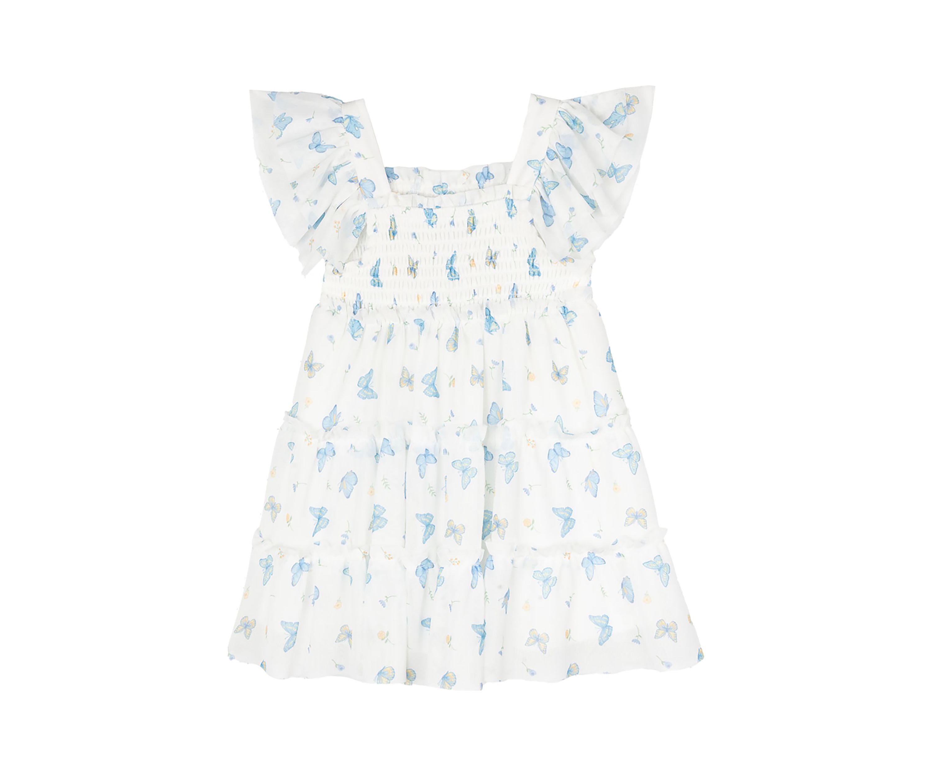 Baby Girls Butterfly Printed Mesh Dress