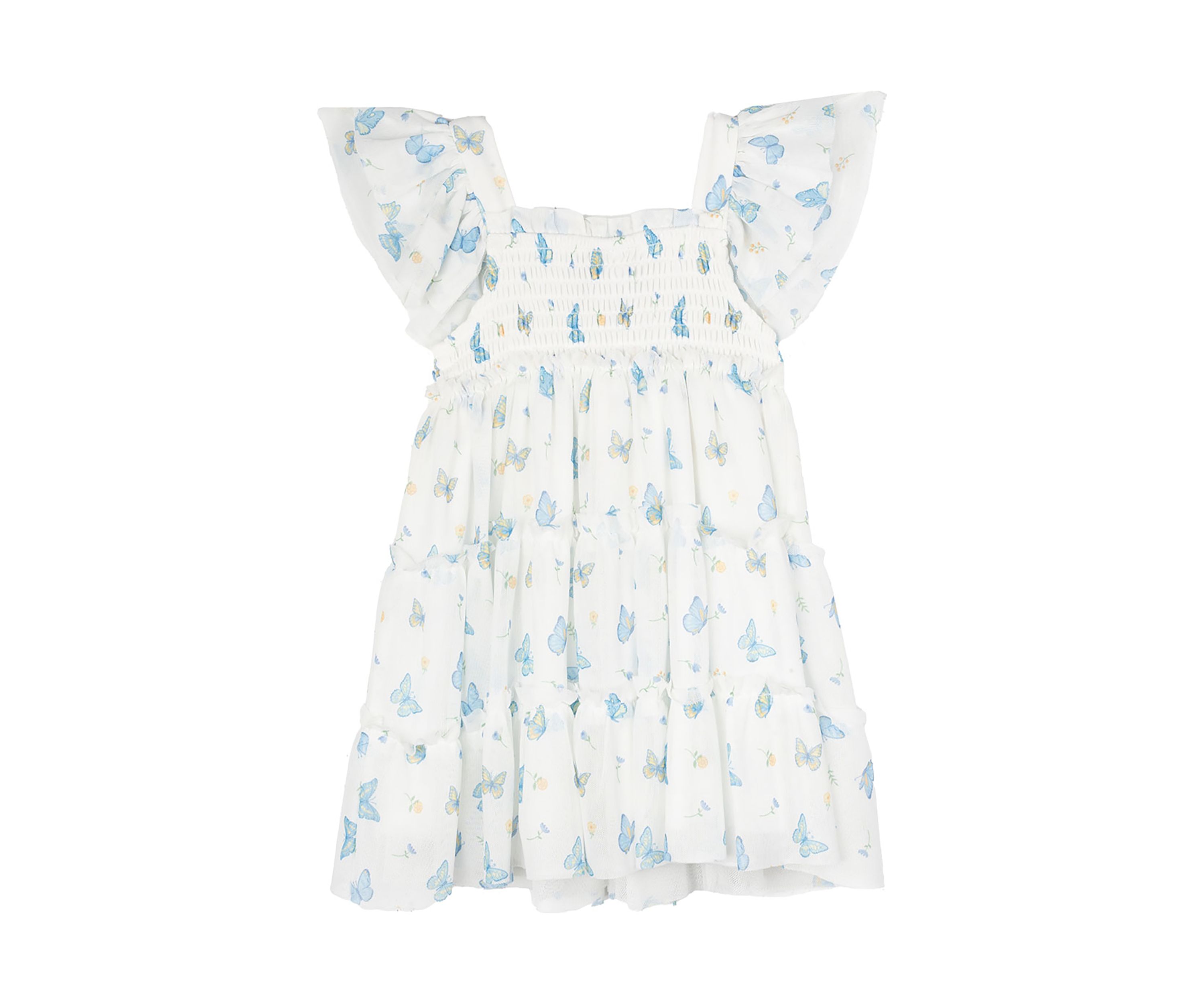 Baby Girls Butterfly Printed Mesh Dress