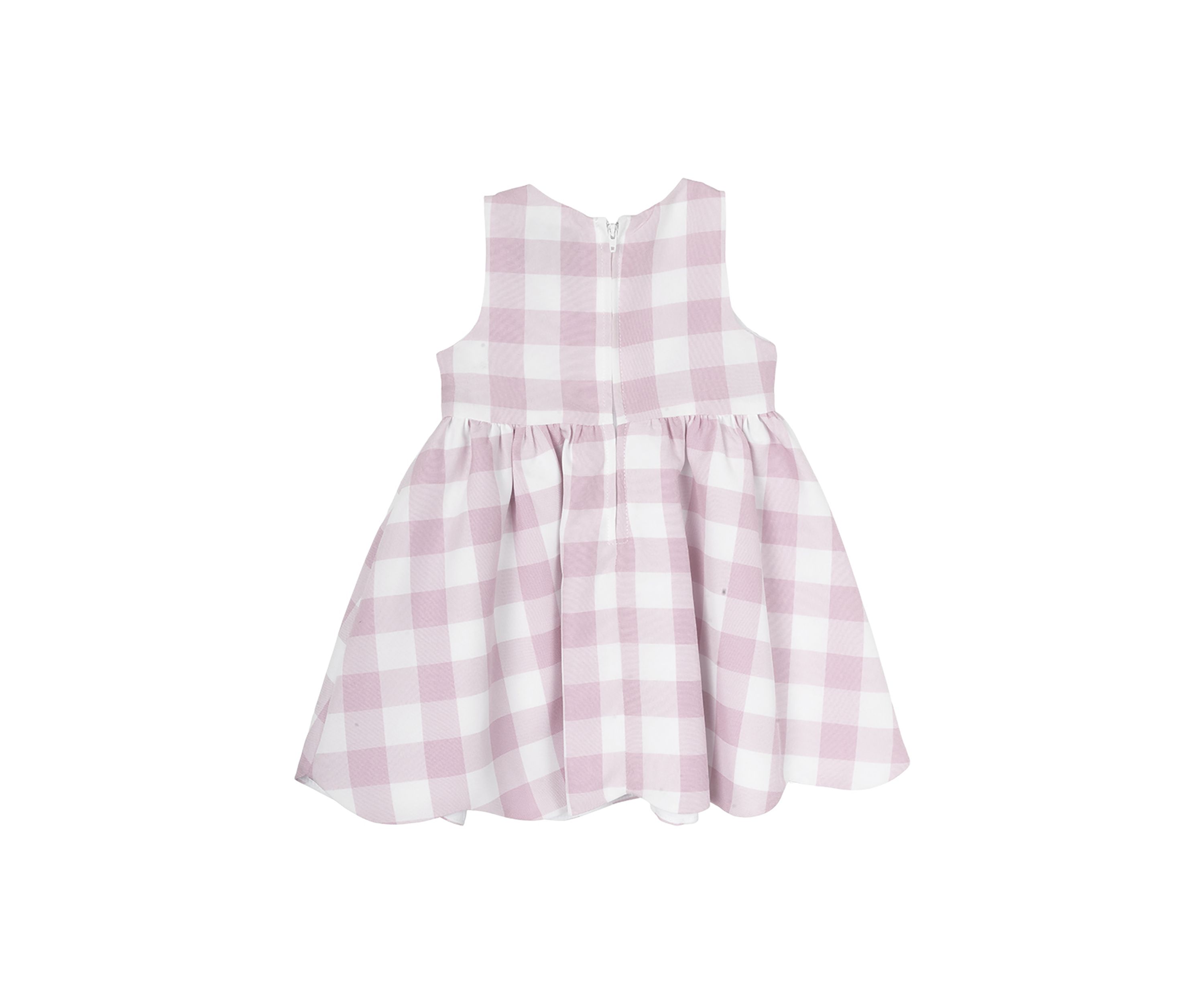 Baby Girls Pink Check Dress with Headband