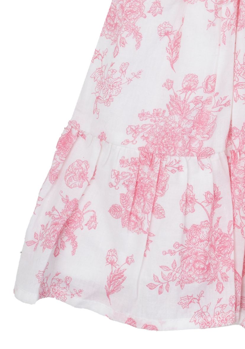 Baby Girls Smocked Printed Knit Cotton Dress