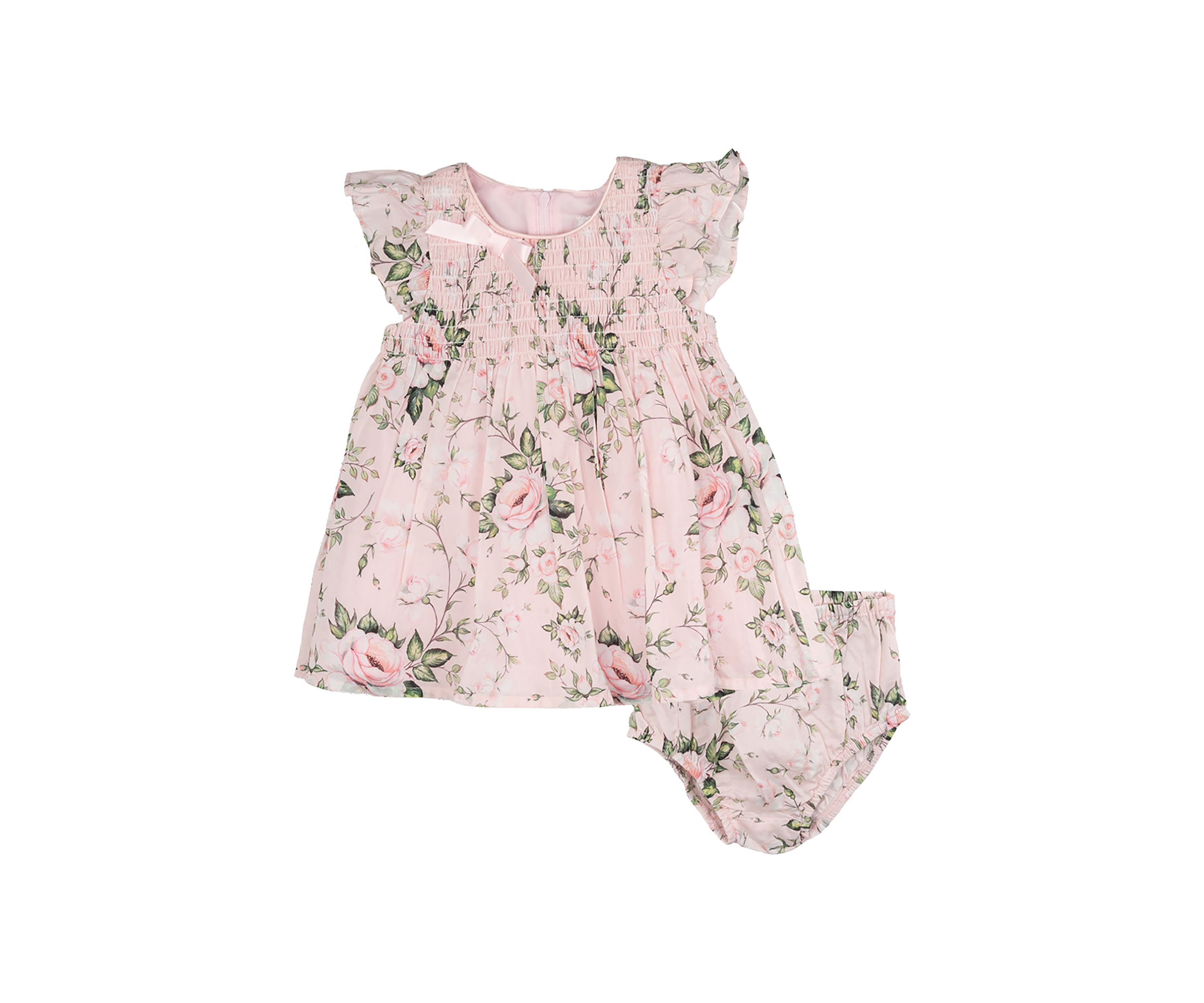 Baby Girls Printed Smocked Dress