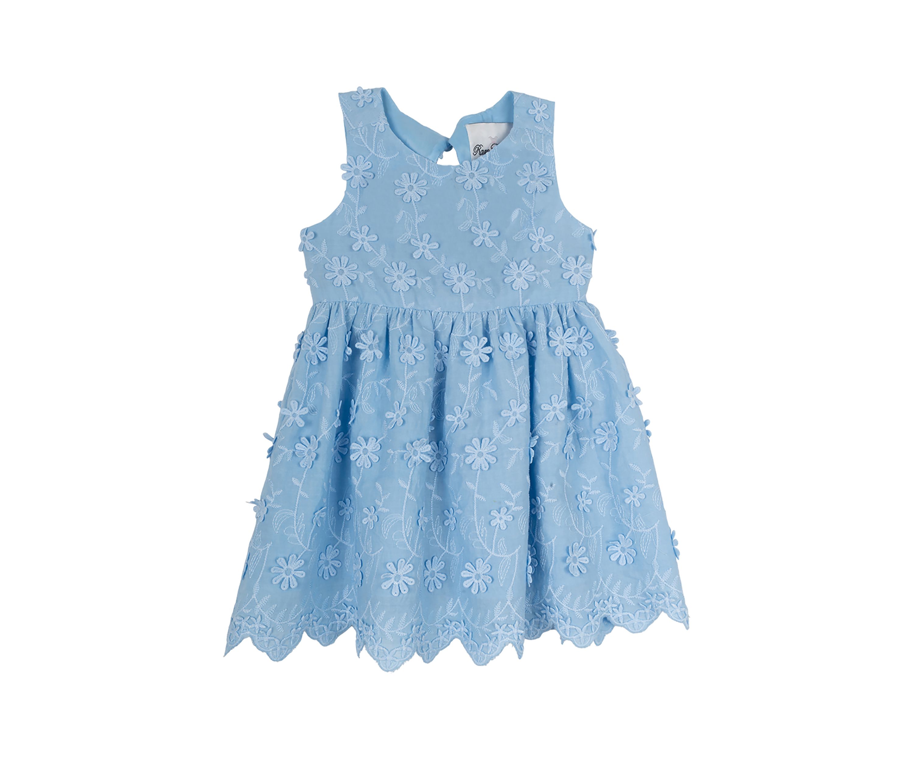 Baby Girls 3D Embroidered Cotton Dress
