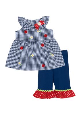 Rare Editions Baby Girls Ladybug Top and Leggings Set