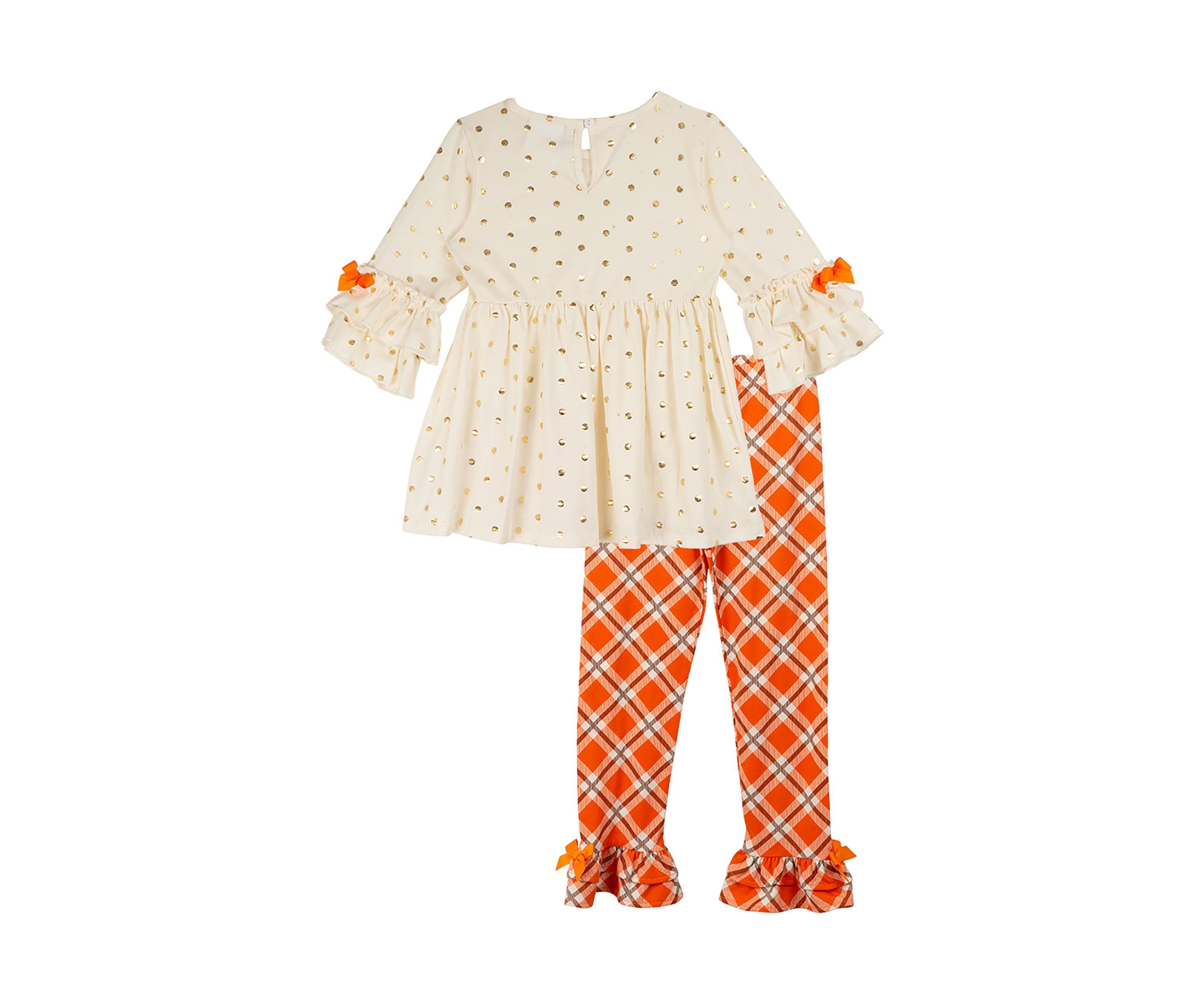 Toddler Girls Pumpkin Top and Leggings Set