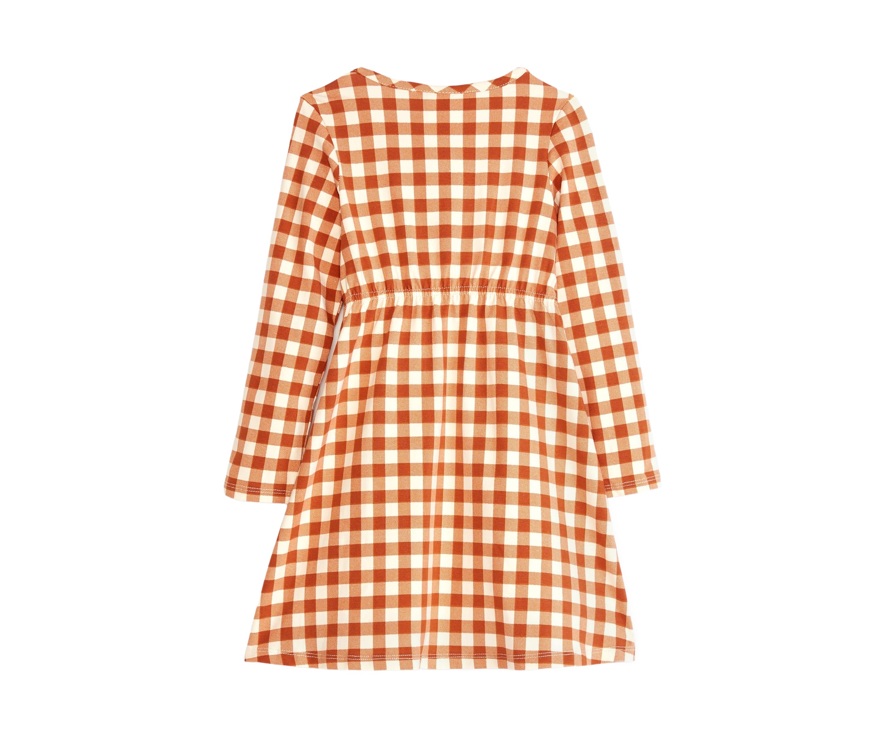 Toddler Girls Long Sleeve Gingham Dress