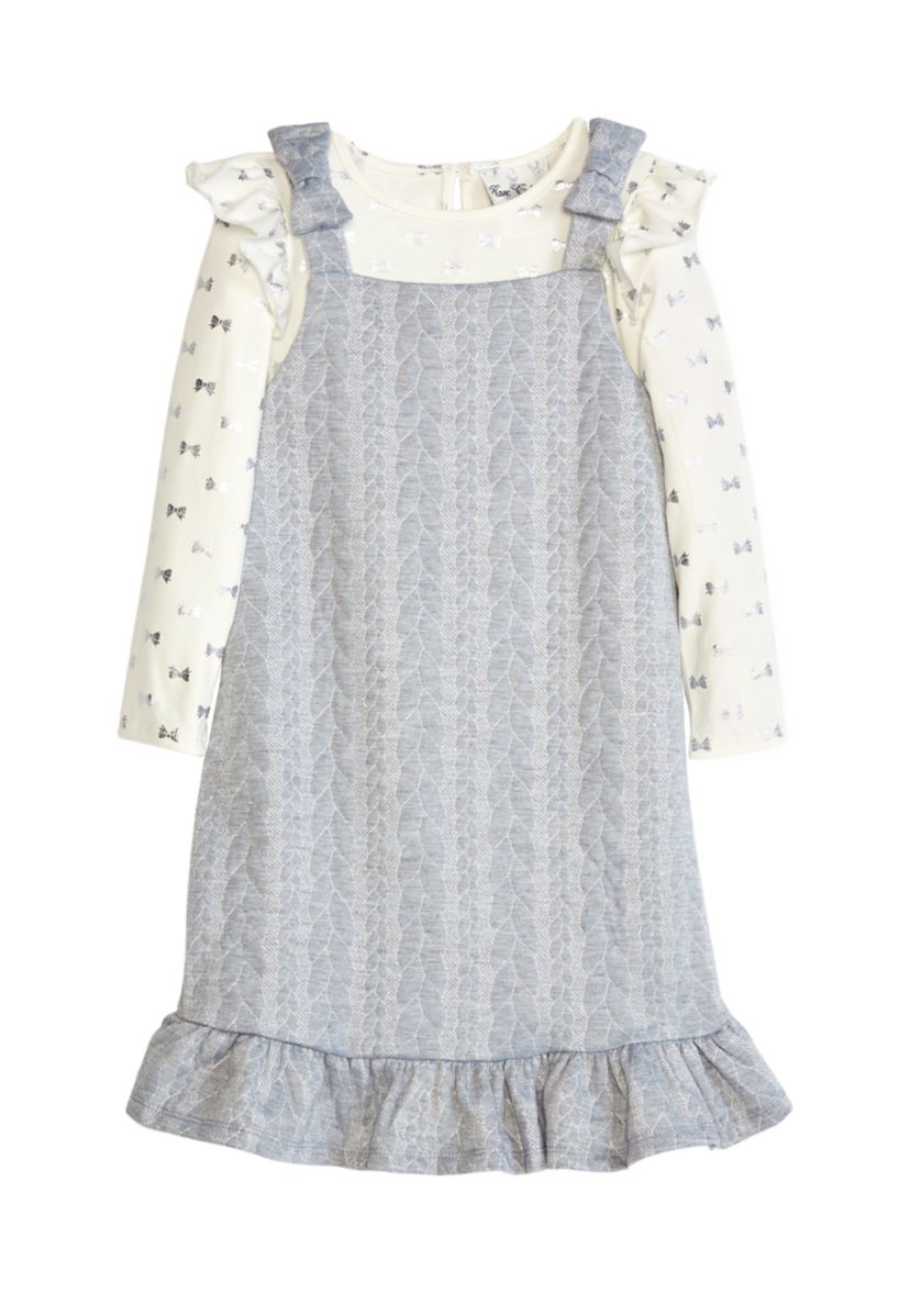 Girls 7-16 Bow Jumper Dress