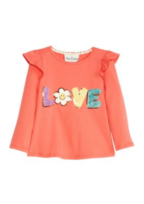 Baby And Toddler Girls T-Shirt Short Sleeve Shirts Solid Print Hot Pink Xxl  