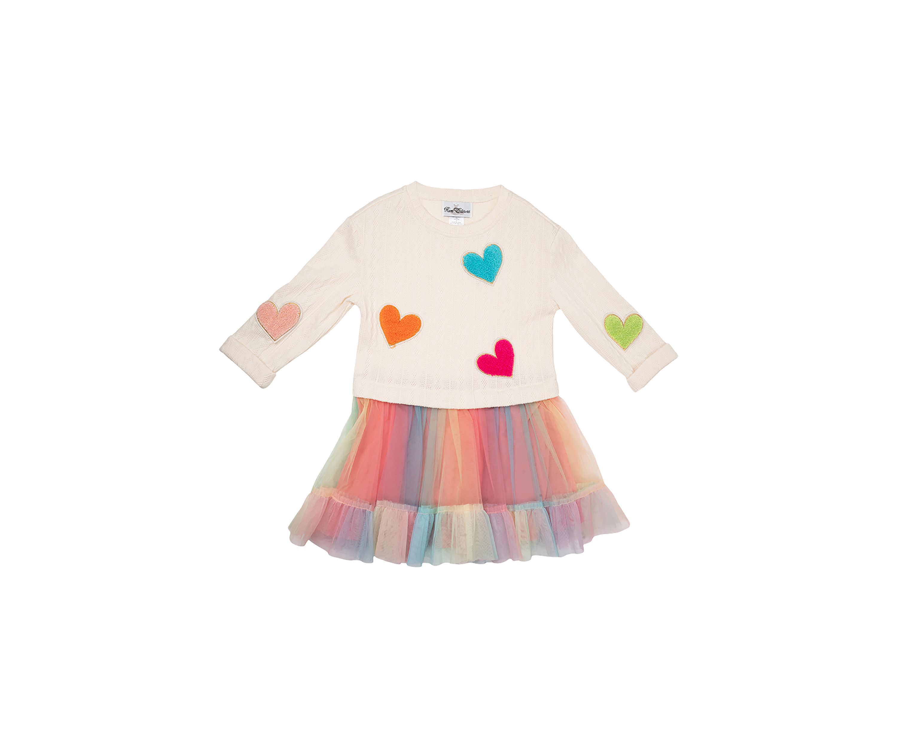 Toddler Girls Sweater Knit Tulle Dress