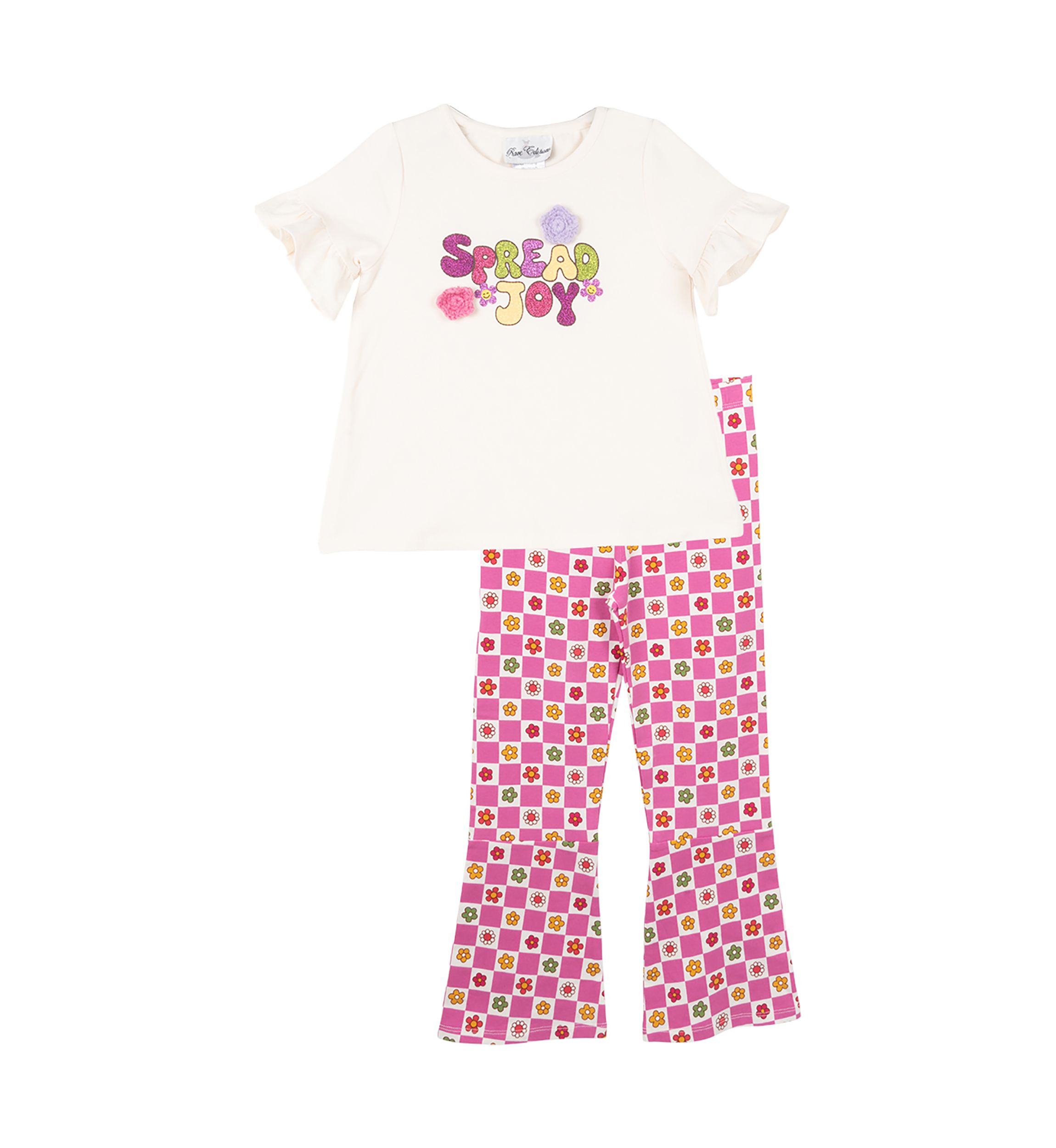 Toddler Girls Spread Joy Graphic T-Shirt and Printed Leggings Set