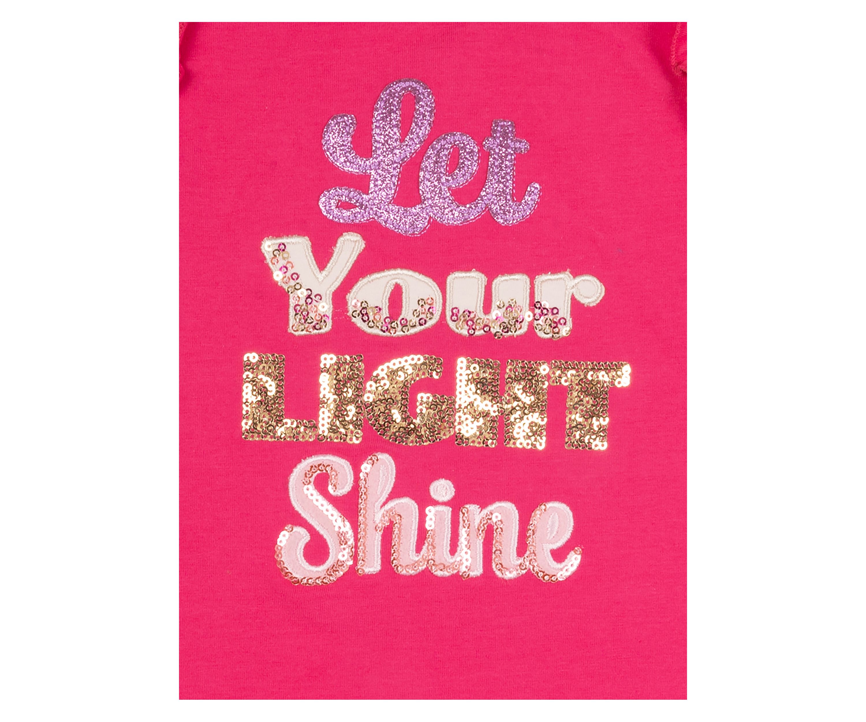 Toddler Girls Let Your Light Shine Sequin Graphic Dress