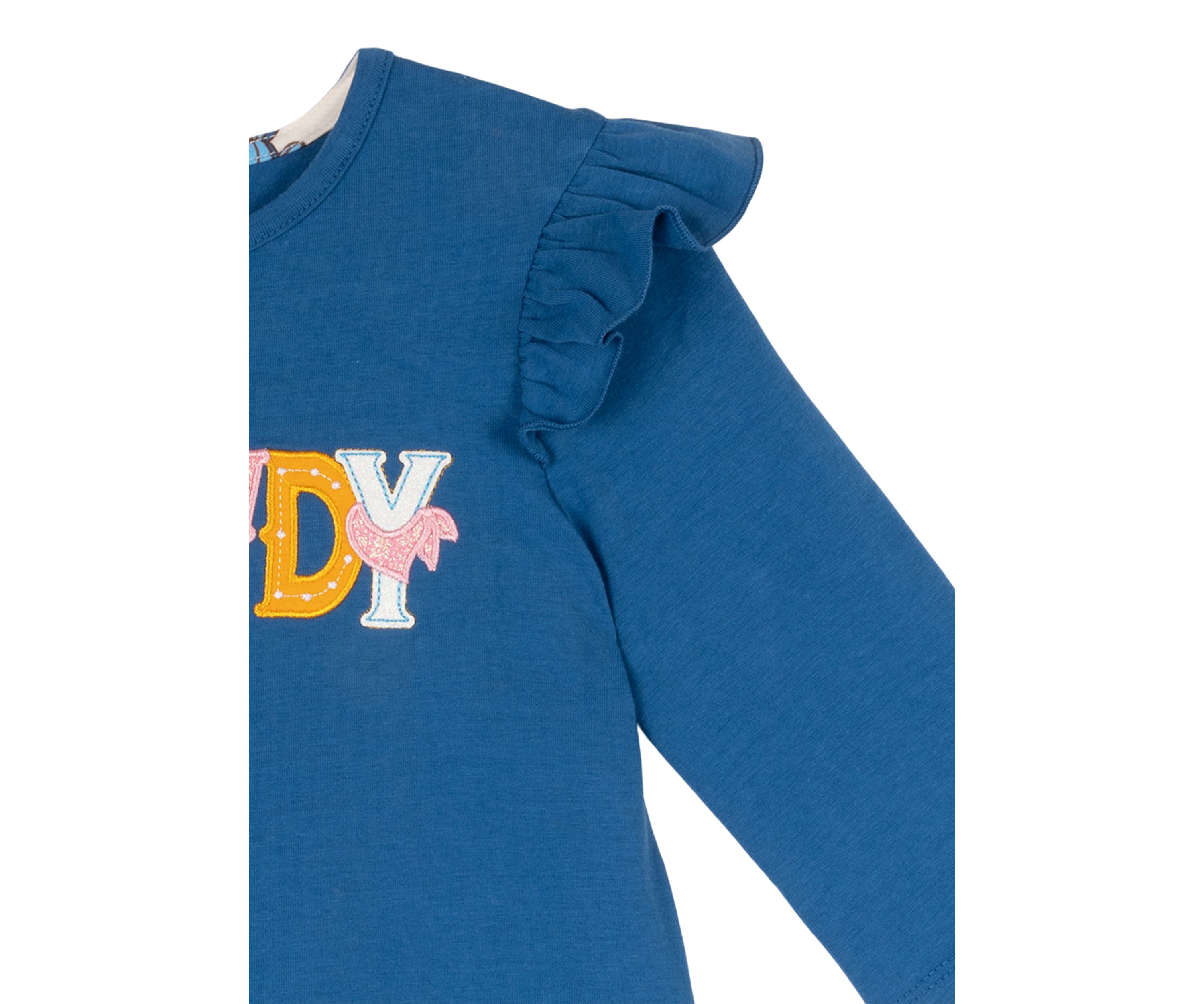 Toddler Girls Howdy Long Sleeve Graphic Top