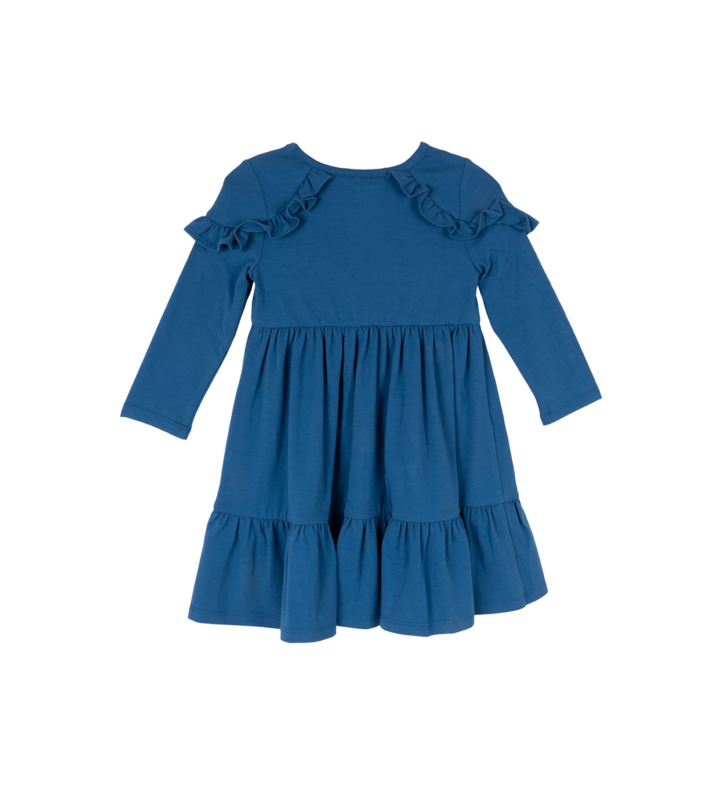 Toddler Girls Solid Ruffle Dress