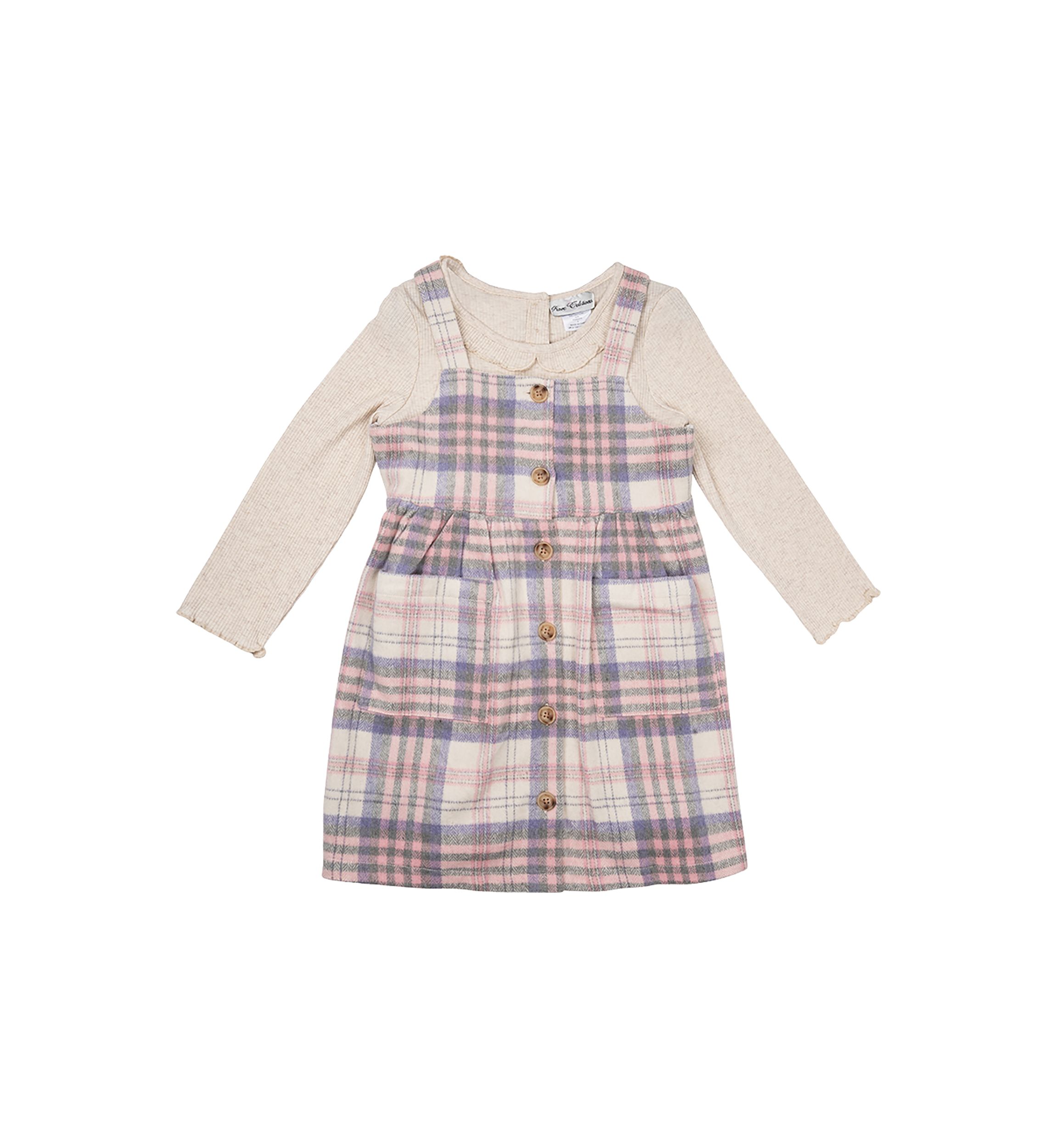 Toddler Girls 2 Piece Printed Jumper Dress Set