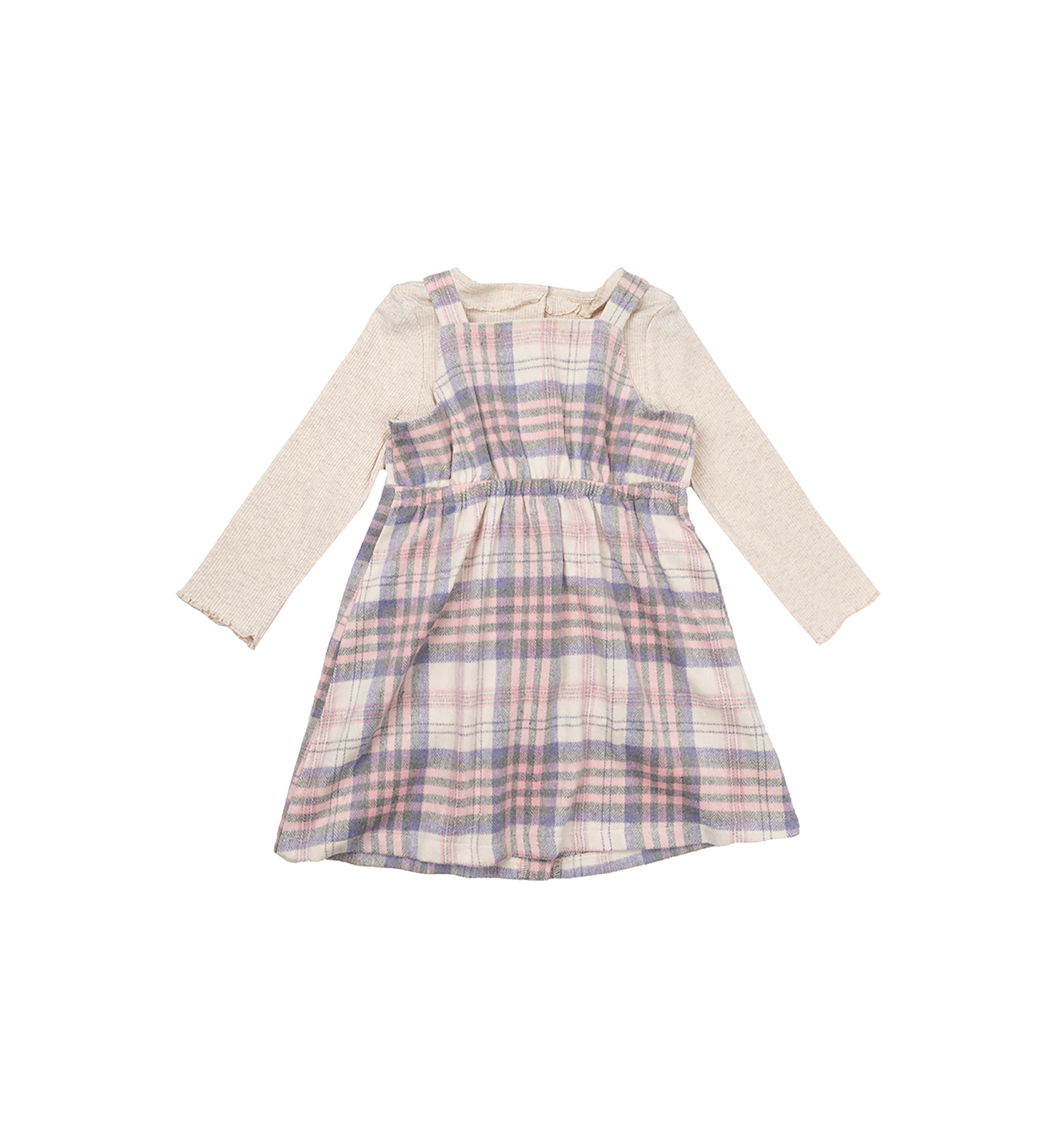 Toddler Girls 2 Piece Printed Jumper Dress Set