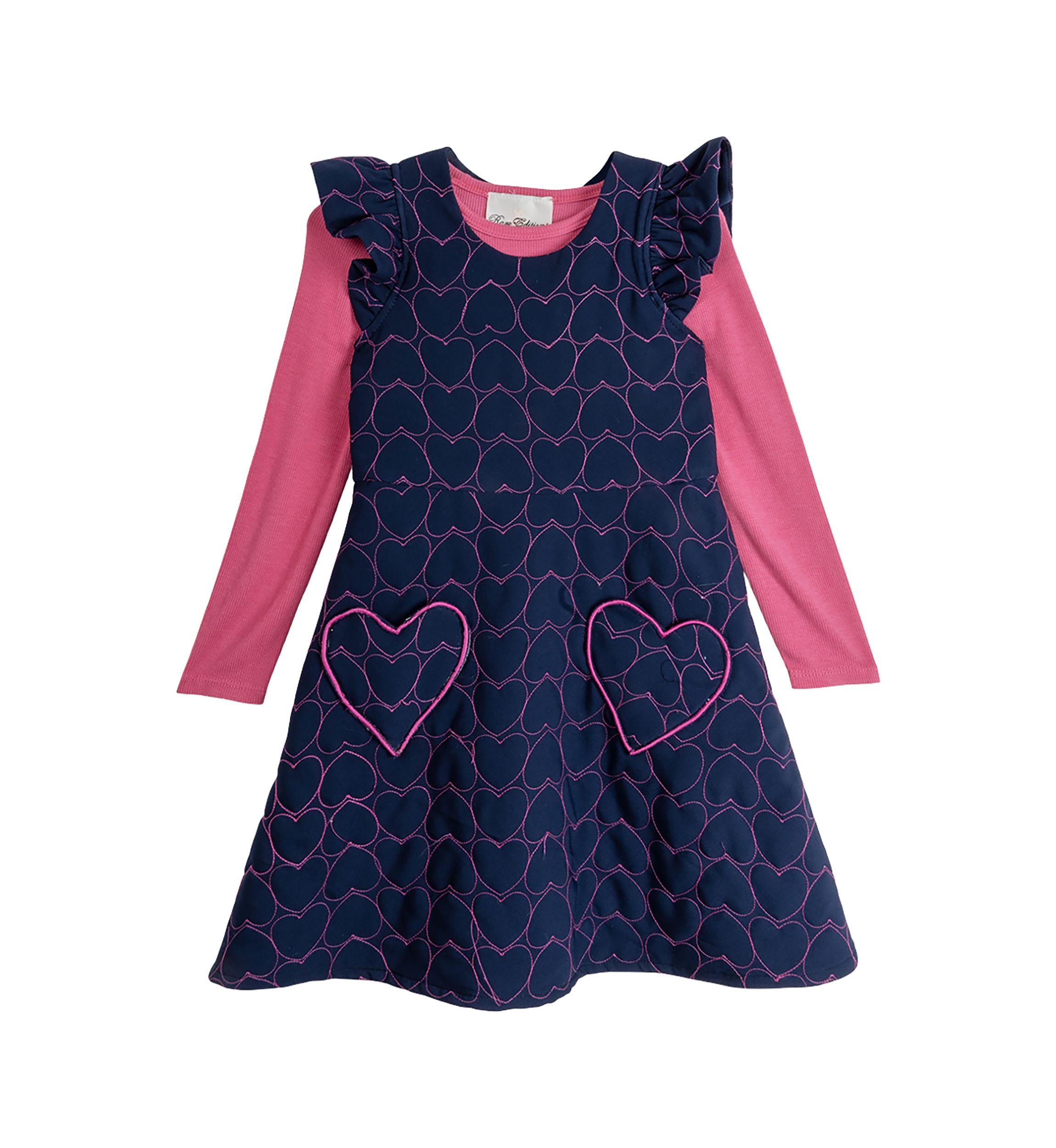 Toddler Girls 2 Piece Printed Jumper Dress Set