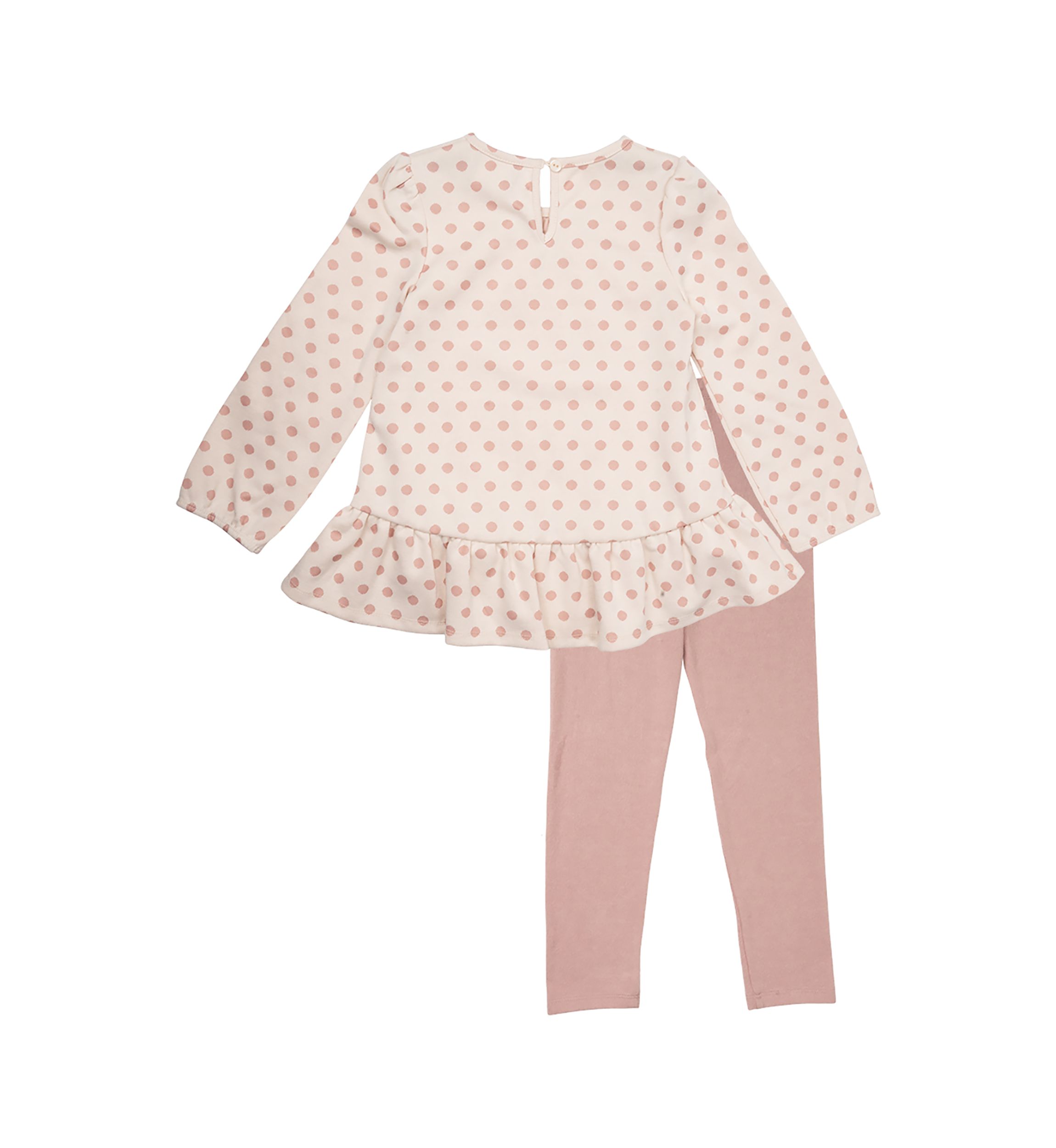 Toddler Girls Polka Dot Printed Top and Leggings Set