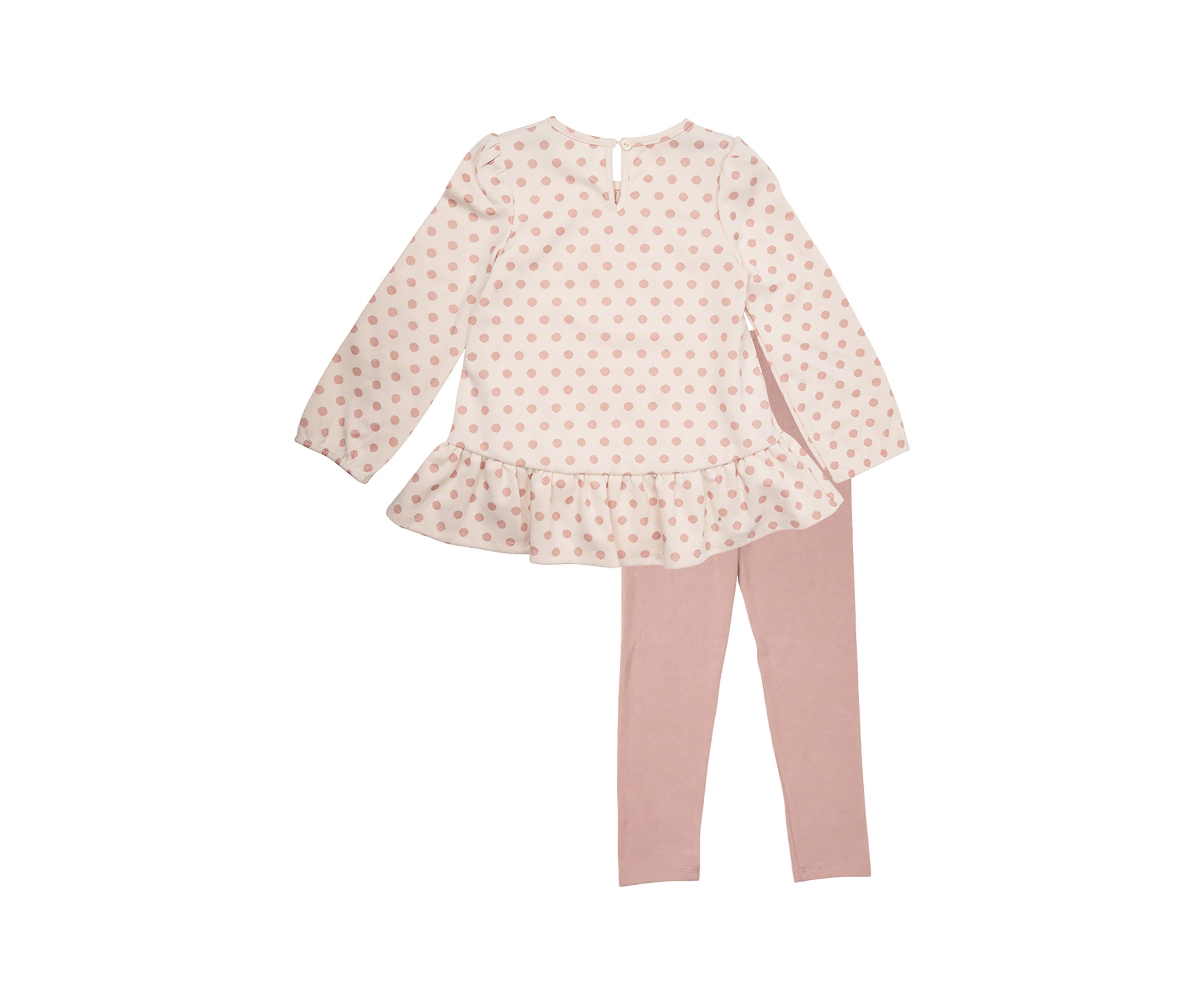 Toddler Girls Polka Dot Printed Top and Leggings Set