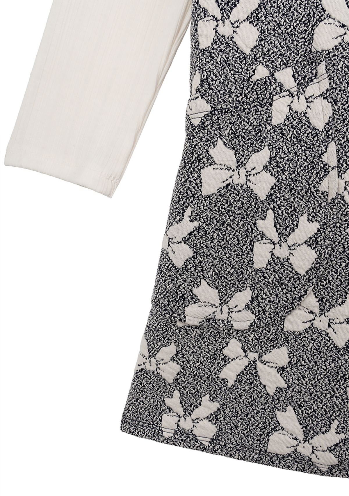 Toddler Girls Bow Printed Jumper Dress Set