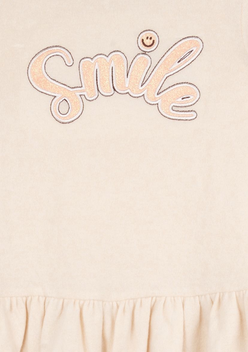 Toddler Girls Smile Graphic Sweatshirt Set