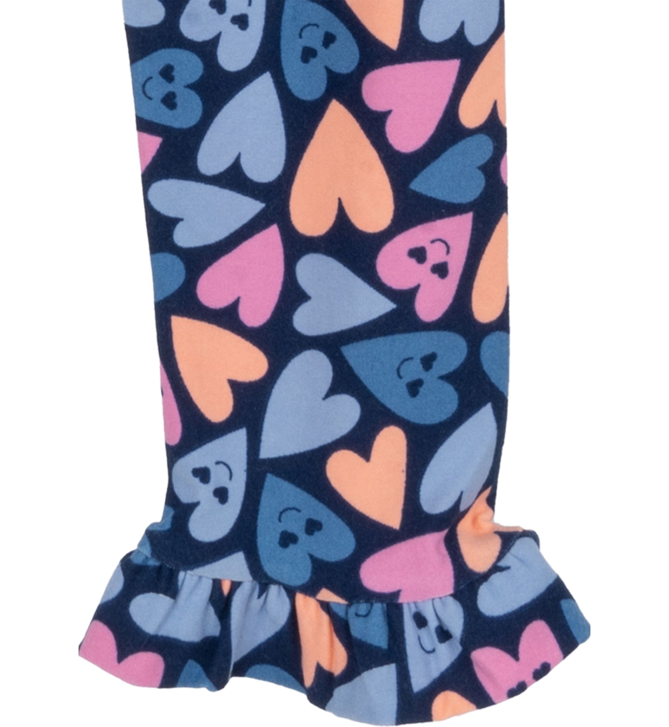 Toddler Girls Smiley Face Graphic Sweatshirt and Printed Leggings Set
