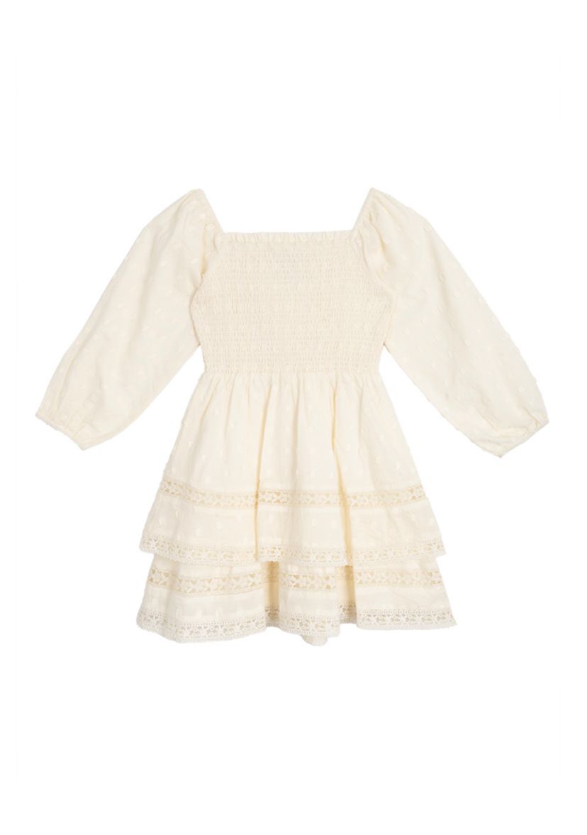 Toddler Girls Woven Clip Dot Dress
