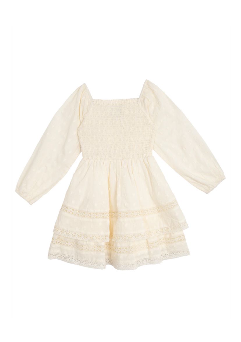 Toddler Girls Woven Clip Dot Dress