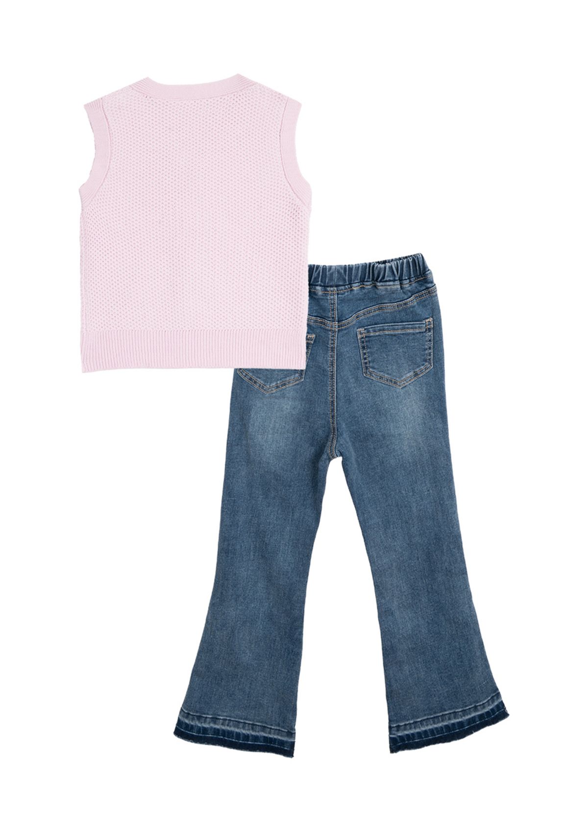 Toddler Girls 2 Piece Bow Denim Set