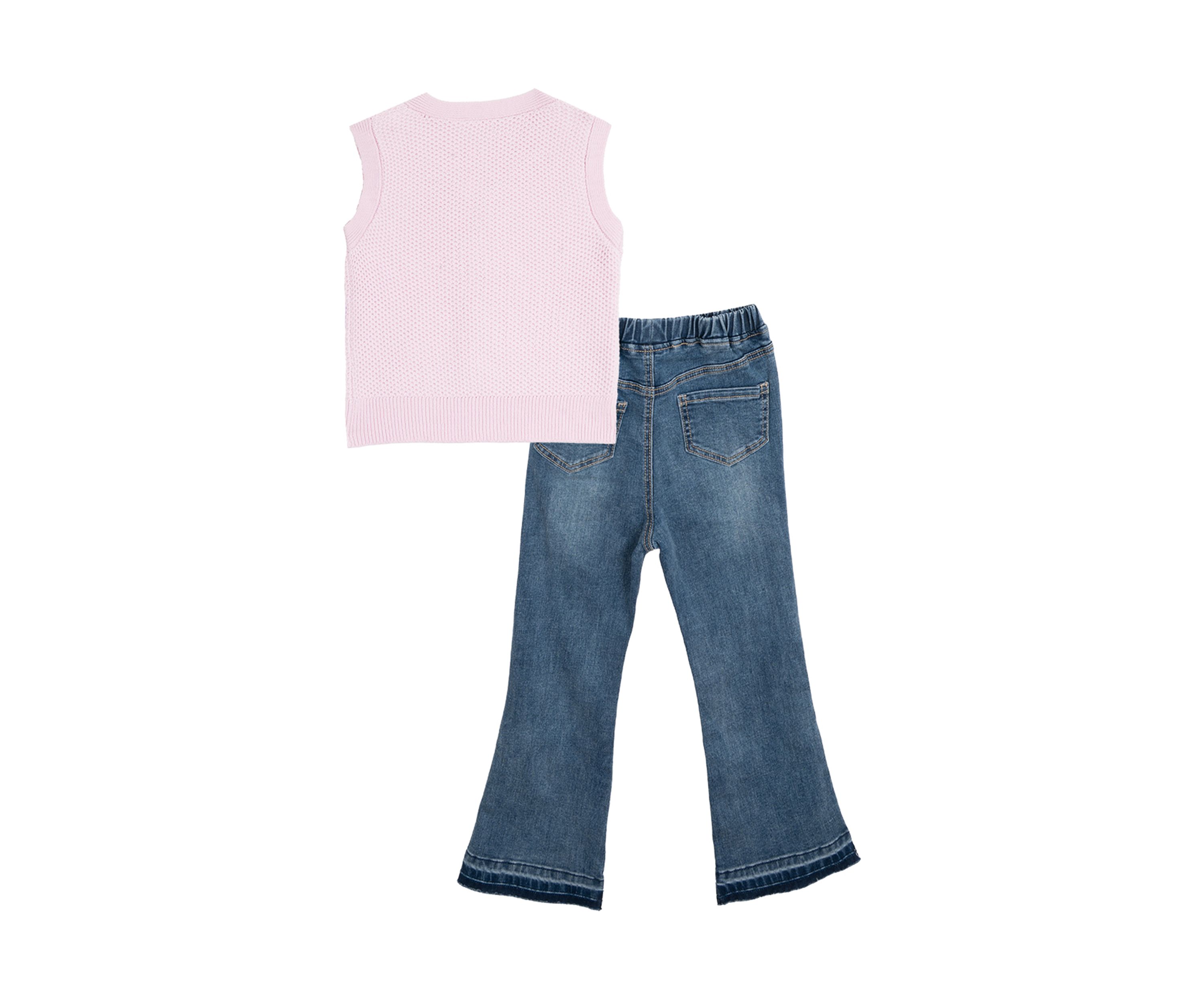 Toddler Girls 2 Piece Bow Denim Set