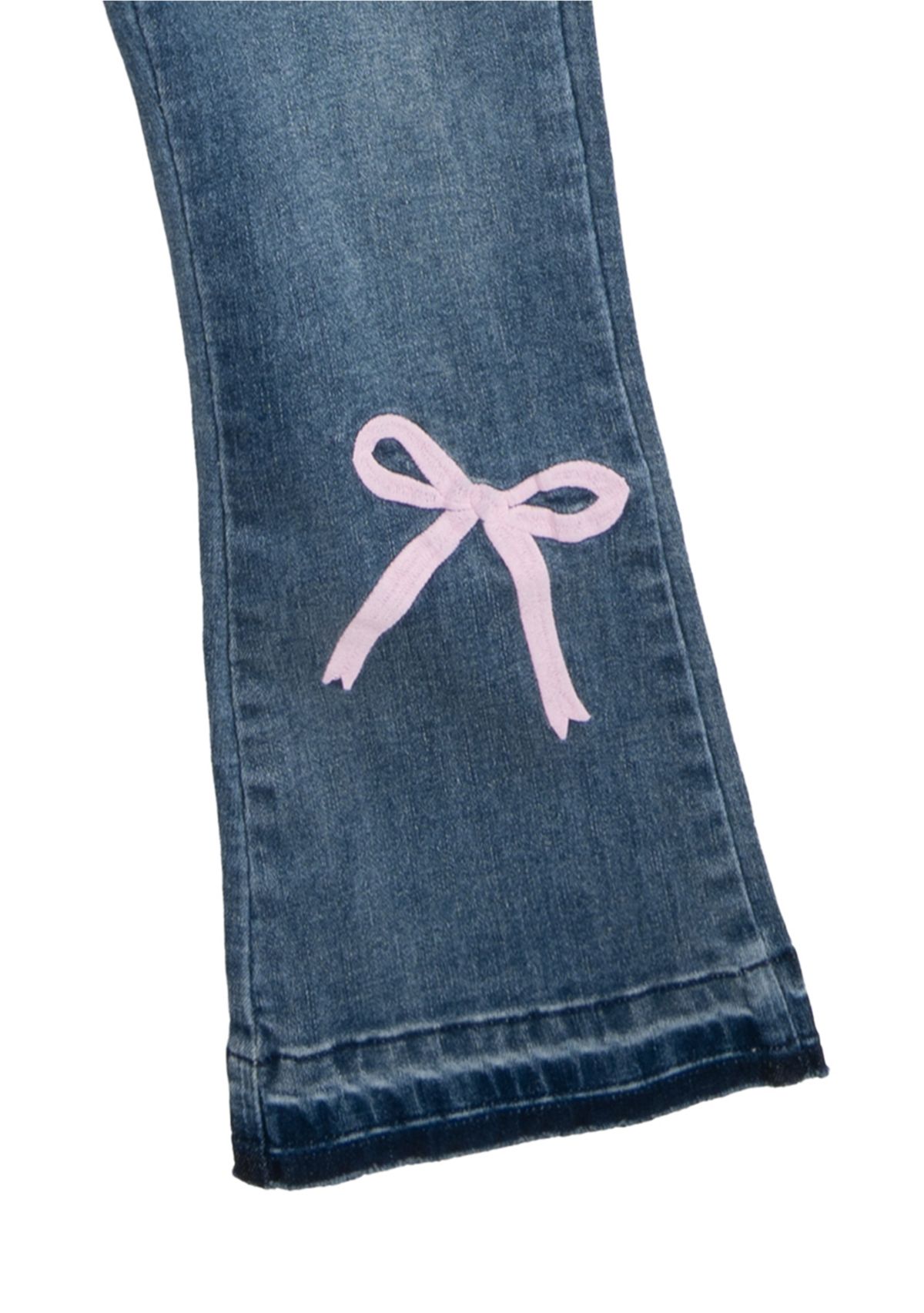 Toddler Girls 2 Piece Bow Denim Set