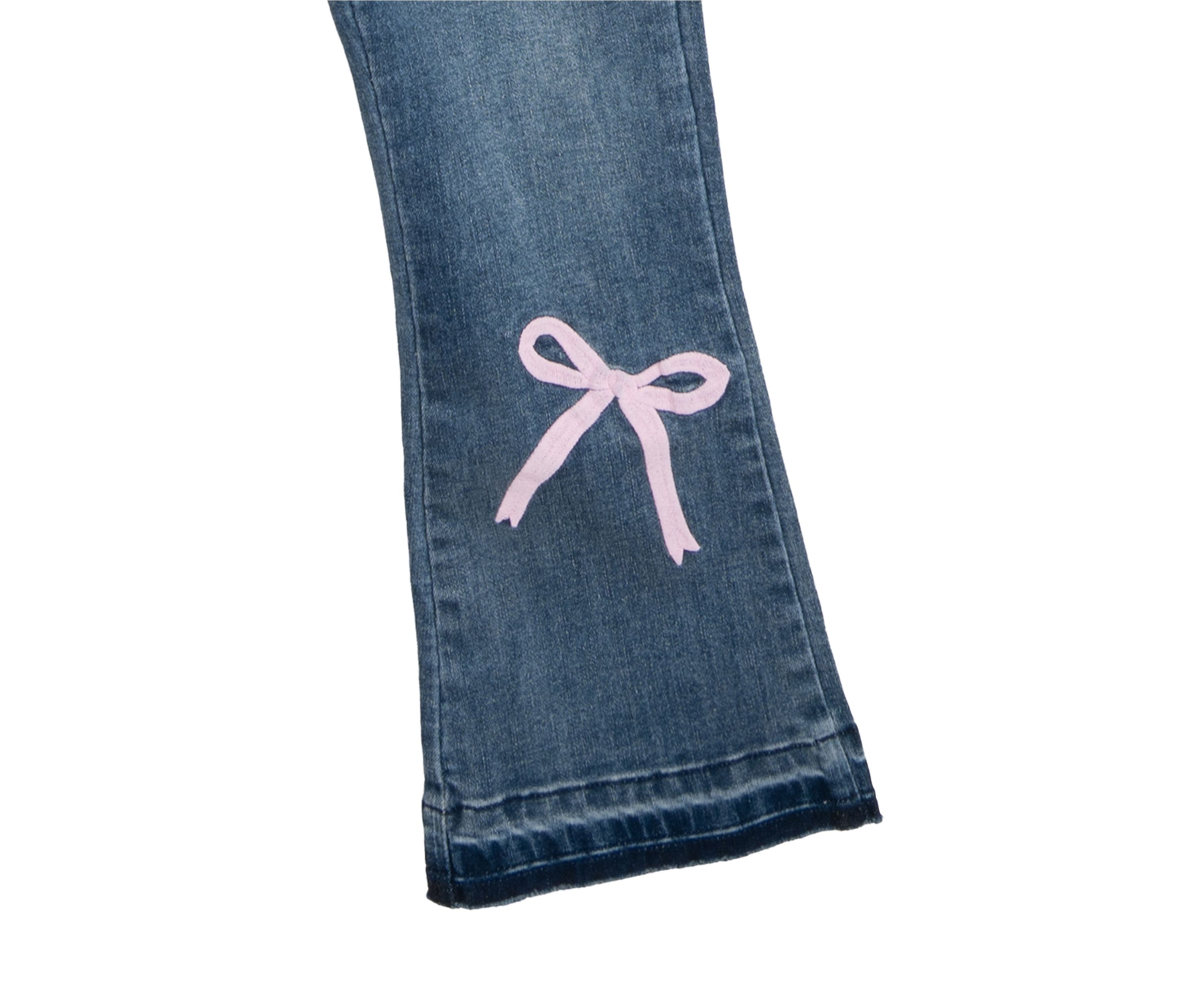Toddler Girls 2 Piece Bow Denim Set