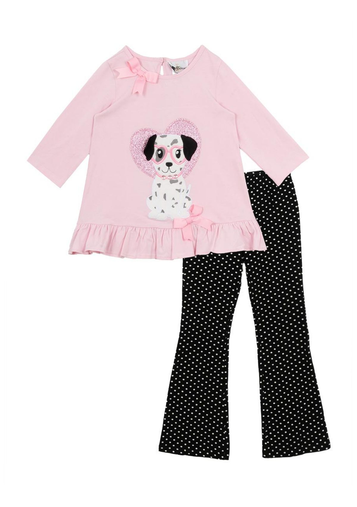 Toddler Girls Dalmatian 2 Piece Appliqué Set
