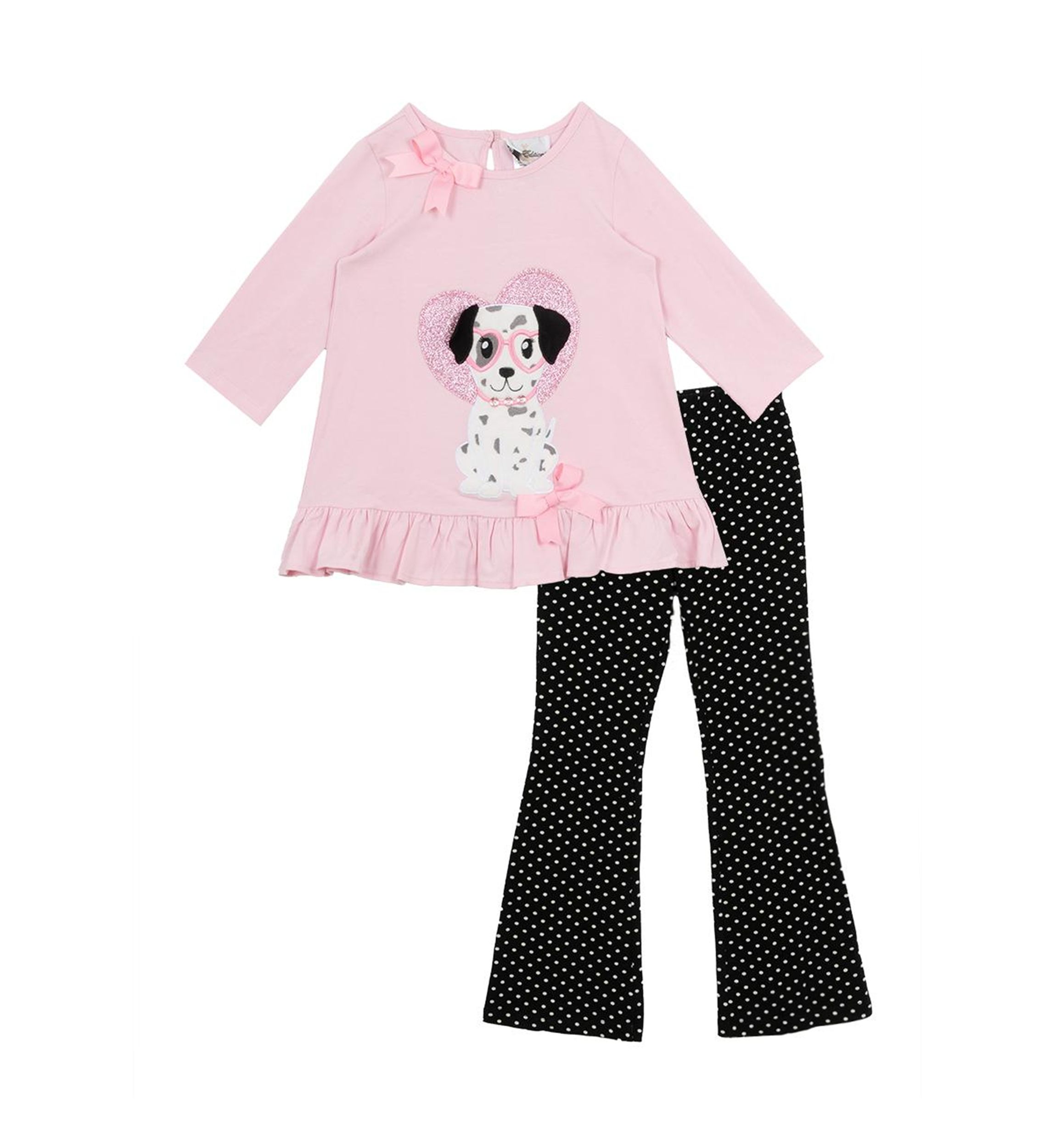 Toddler Girls Dalmatian 2 Piece Appliqué Set