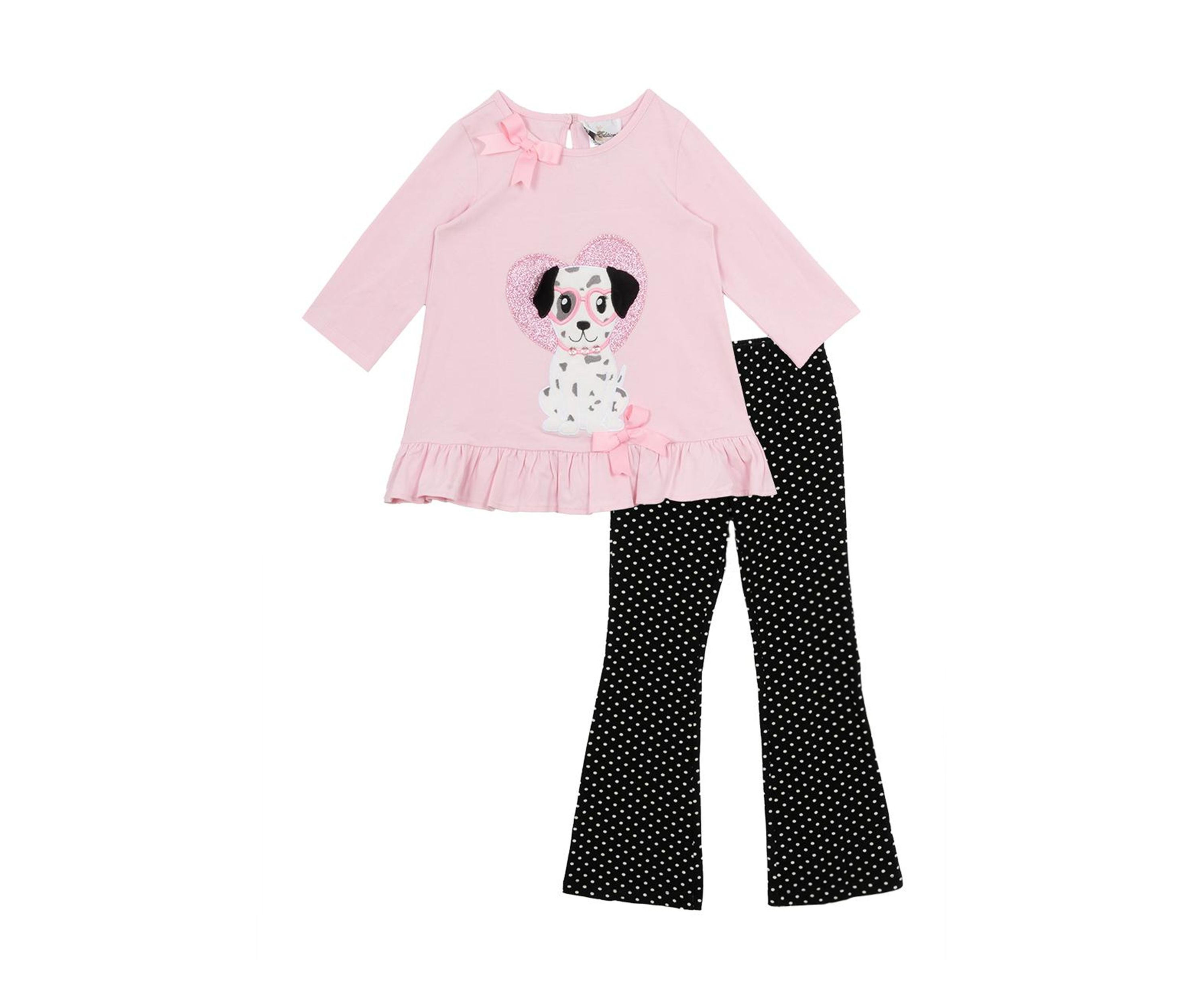 Toddler Girls Dalmatian 2 Piece Appliqué Set
