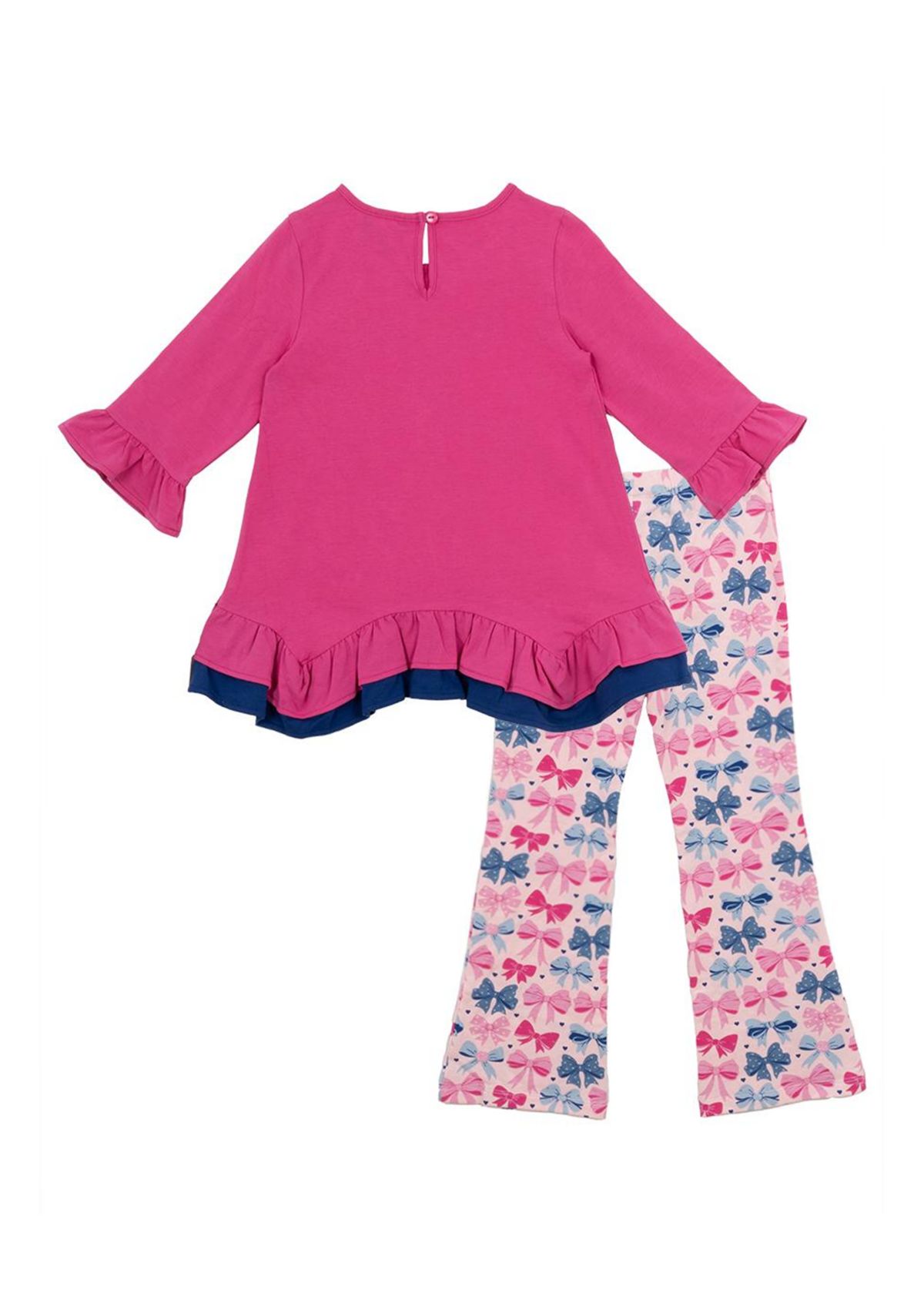 Toddler Girls 2 Piece Bow Appliqué Set